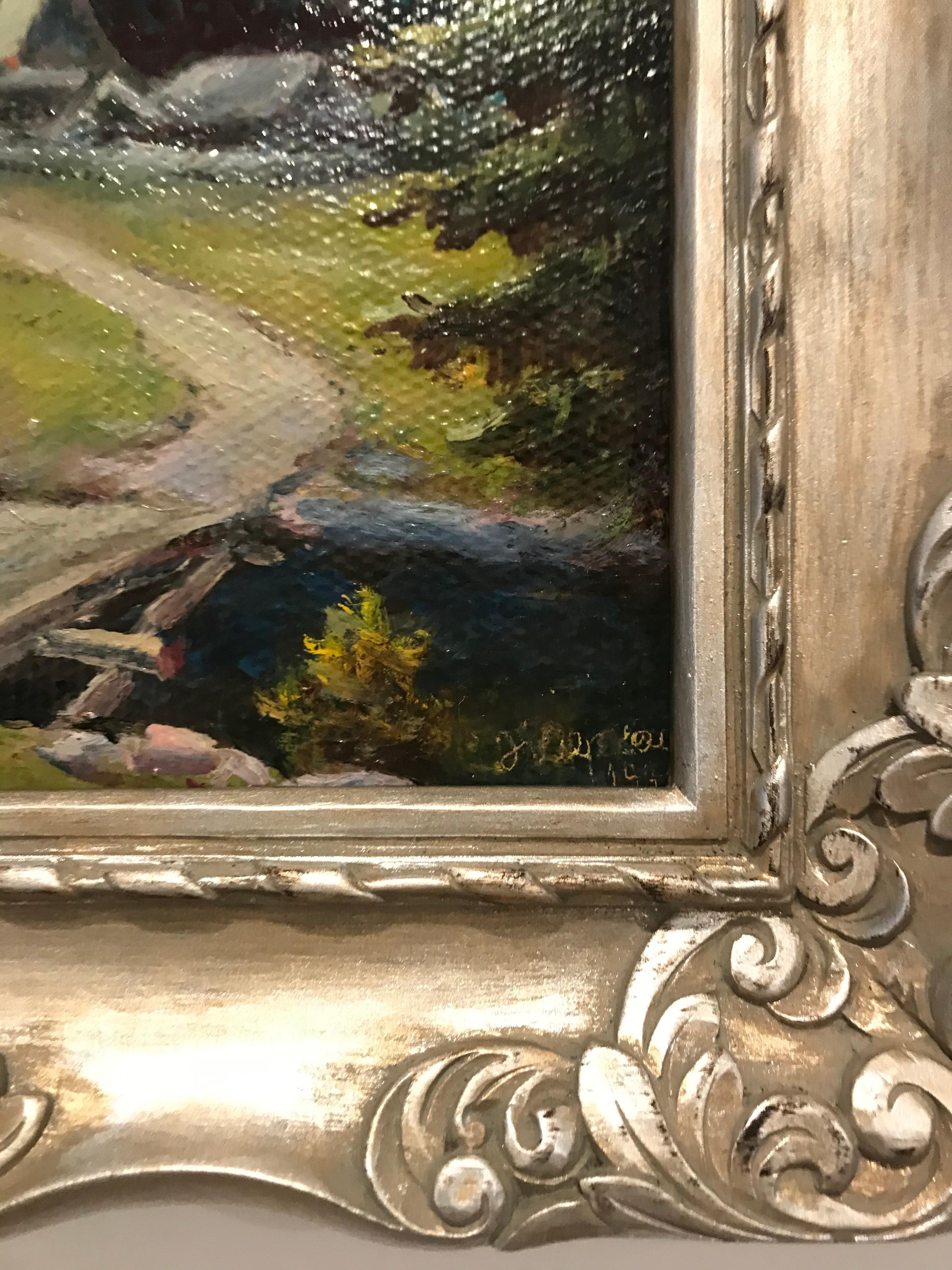 Modern Framed European Landscape Painting