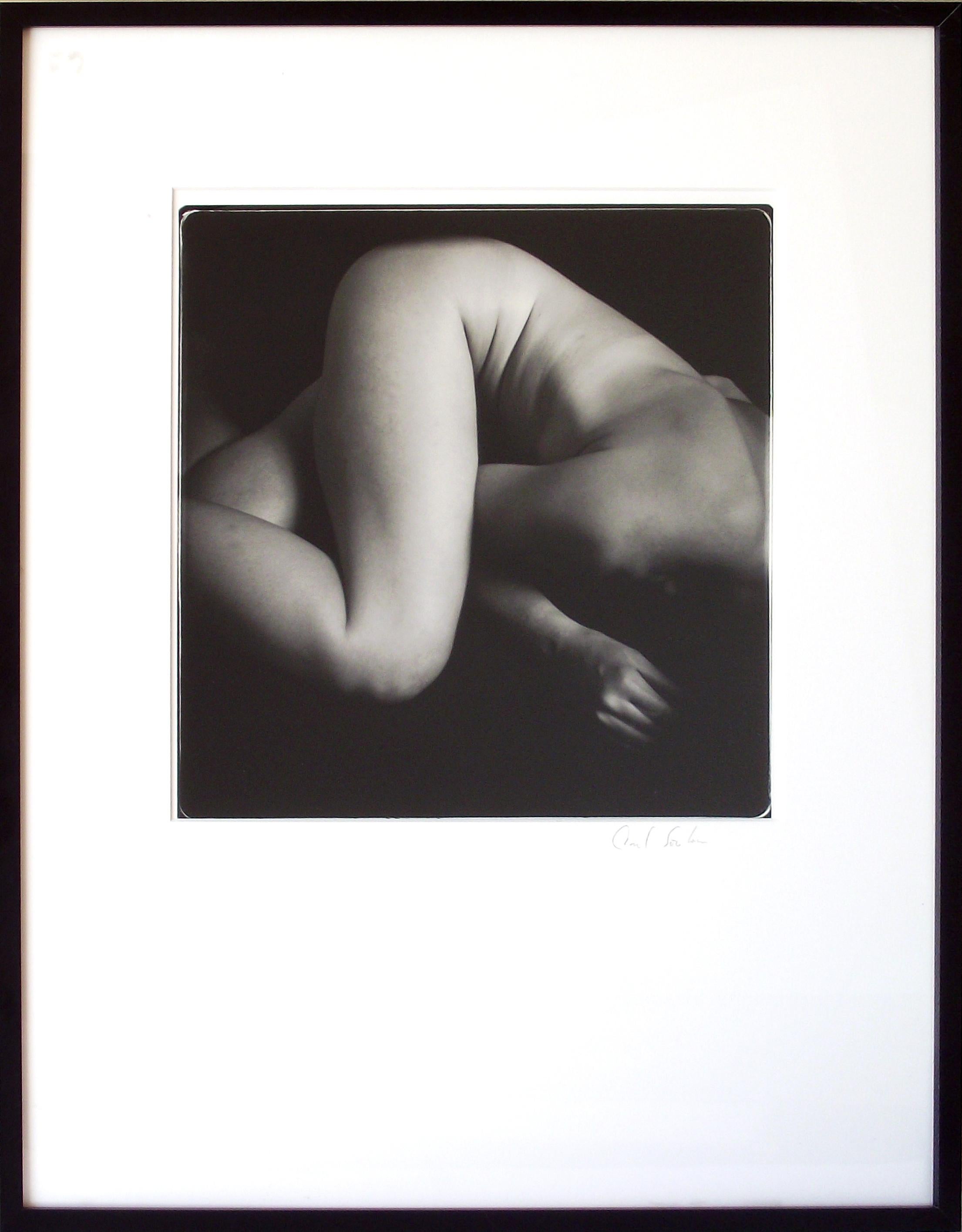 American Framed Female Nude Study Photograph, Signed
