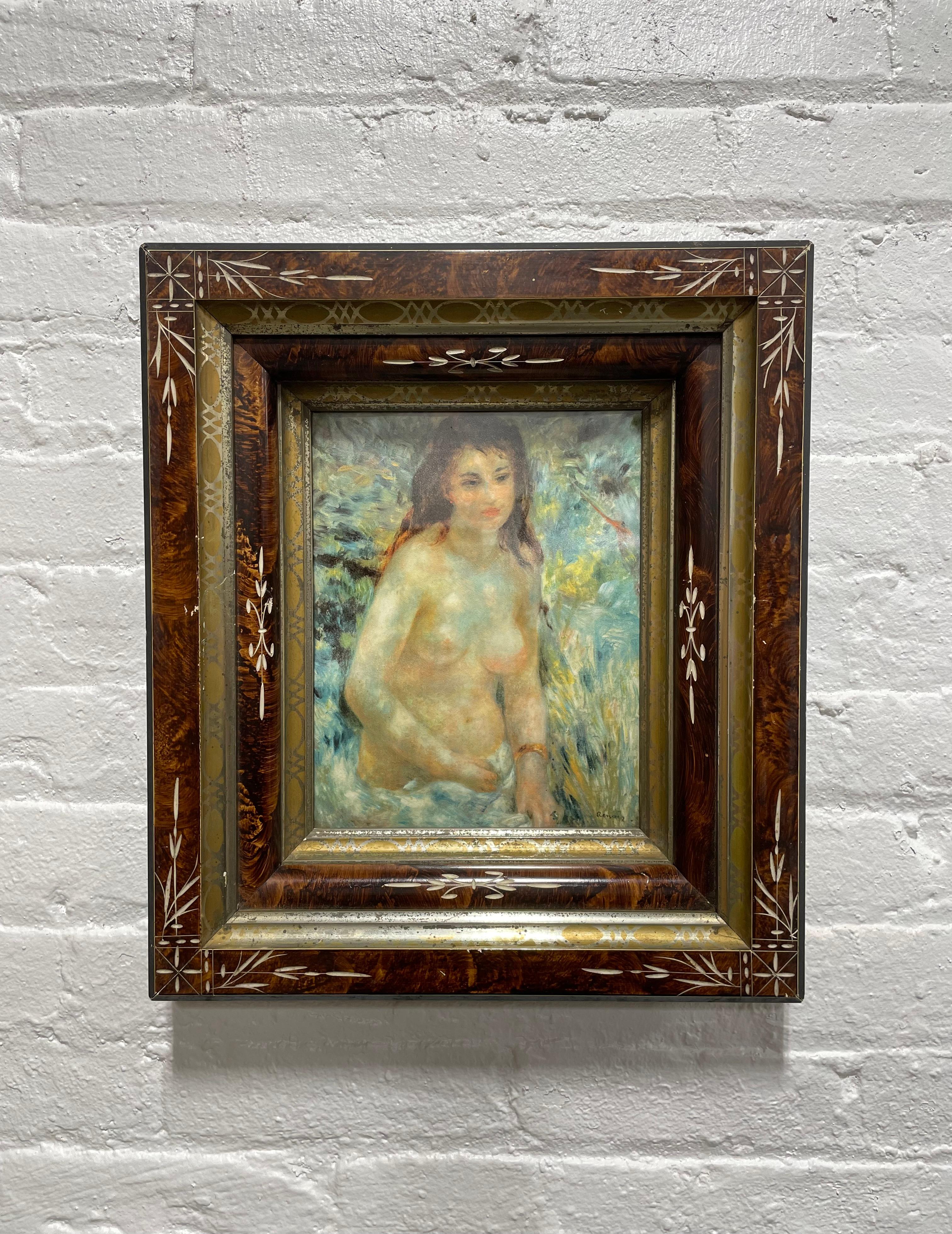 FRAMED Female Nude Vintage Renoir Reproduction Artwork Wall Hanging For Sale 4