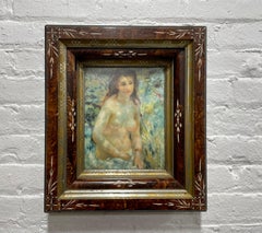Female Nude Framed Antique Renoir Reproduction Artwork Wall Hanging