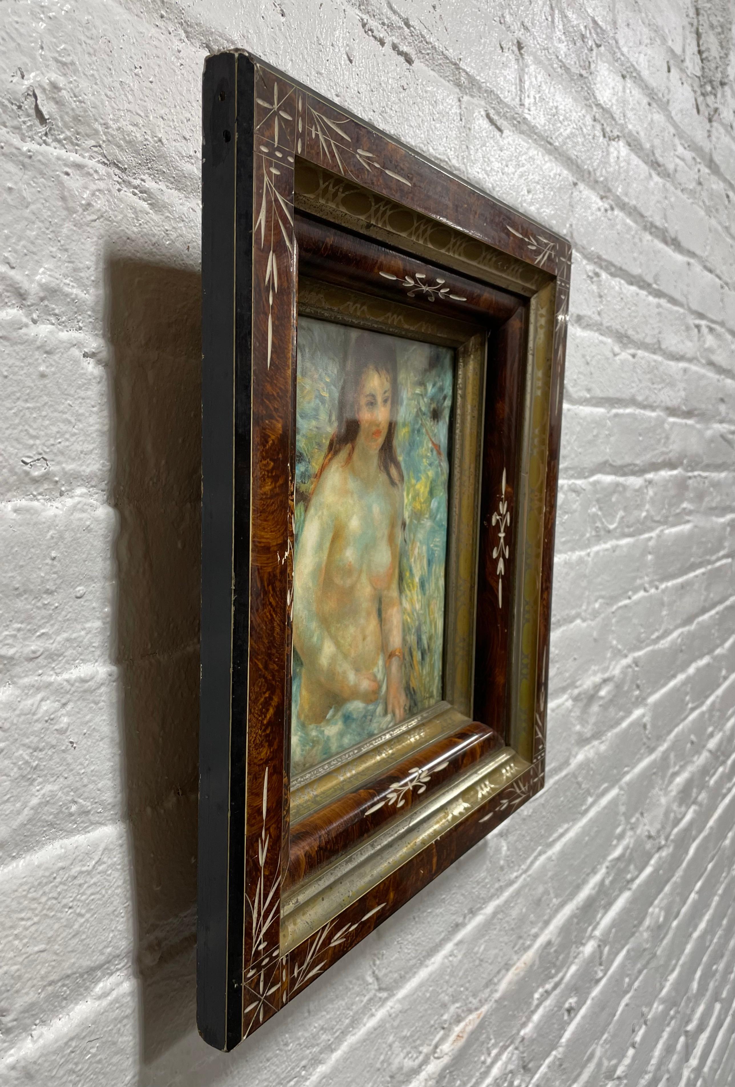 FRAMED Female Nude Vintage Renoir Reproduction Artwork Wall Hanging For Sale 1
