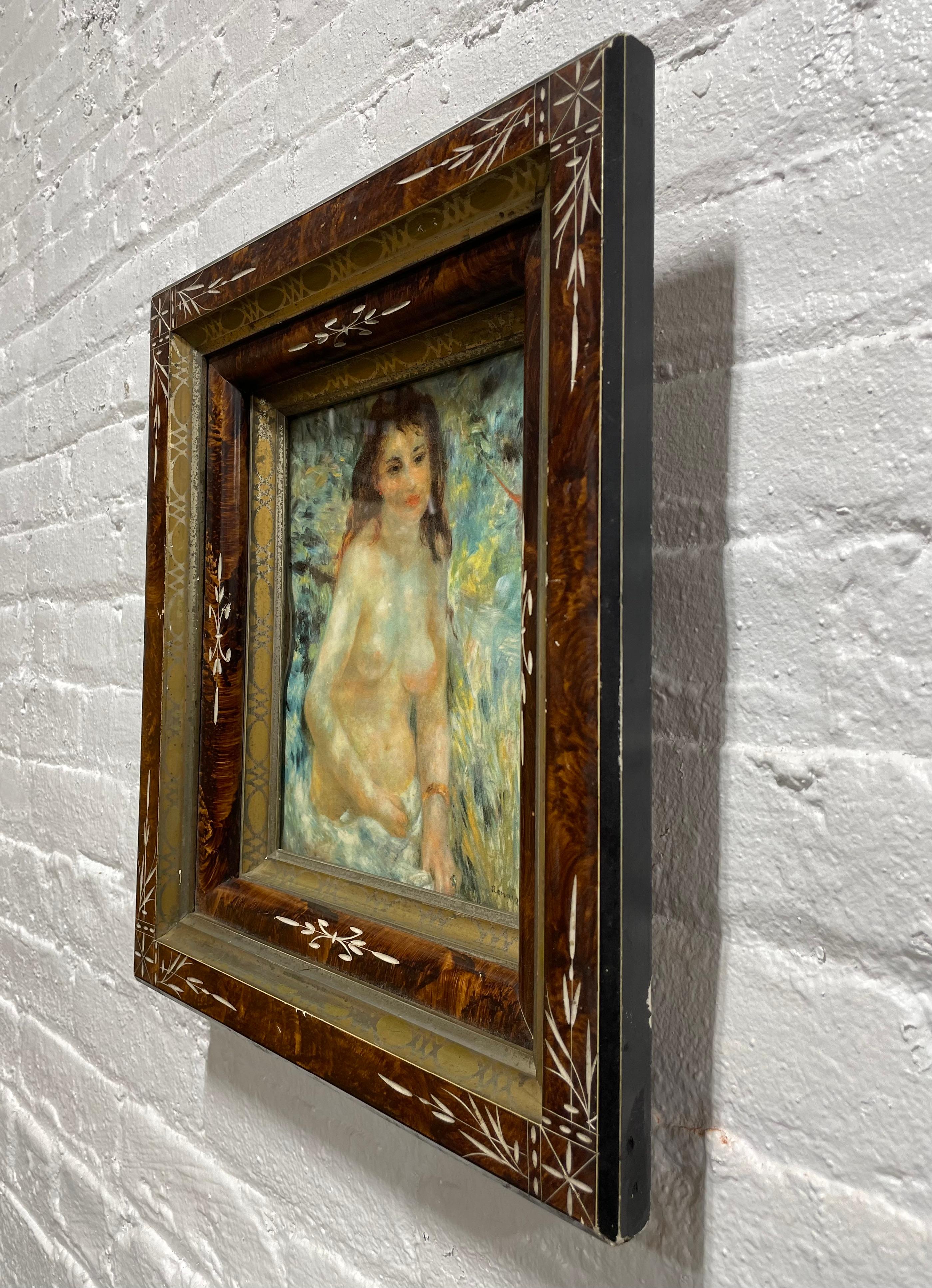 FRAMED Female Nude Vintage Renoir Reproduction Artwork Wall Hanging For Sale 2