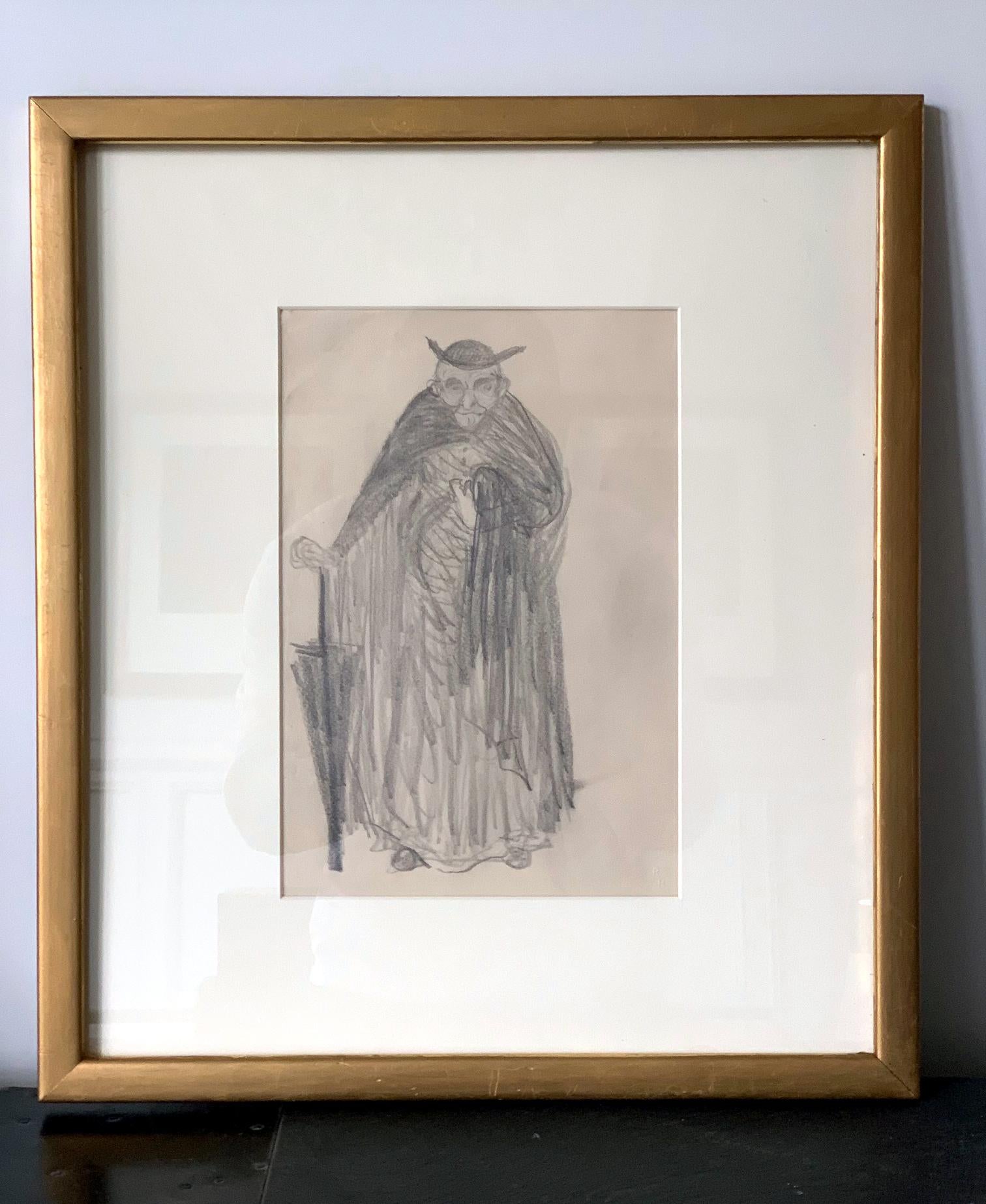 Framed Figurative Drawing by Robert Henri Ashcan School For Sale 2