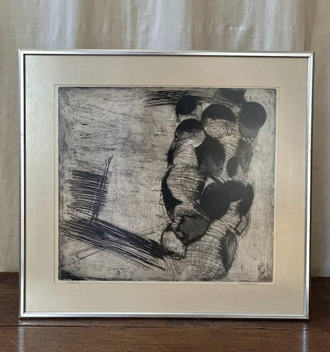 Framed Figure Etching, Signed, Gerhard Nordström.

Gerhard Nordström (15 August 1925 - 13 March 2019, Lund) was a prominent Swedish painter and graphic artist. 

Measurements:
44.5 cm x 50 cm

There are a few marks to the frame, please see