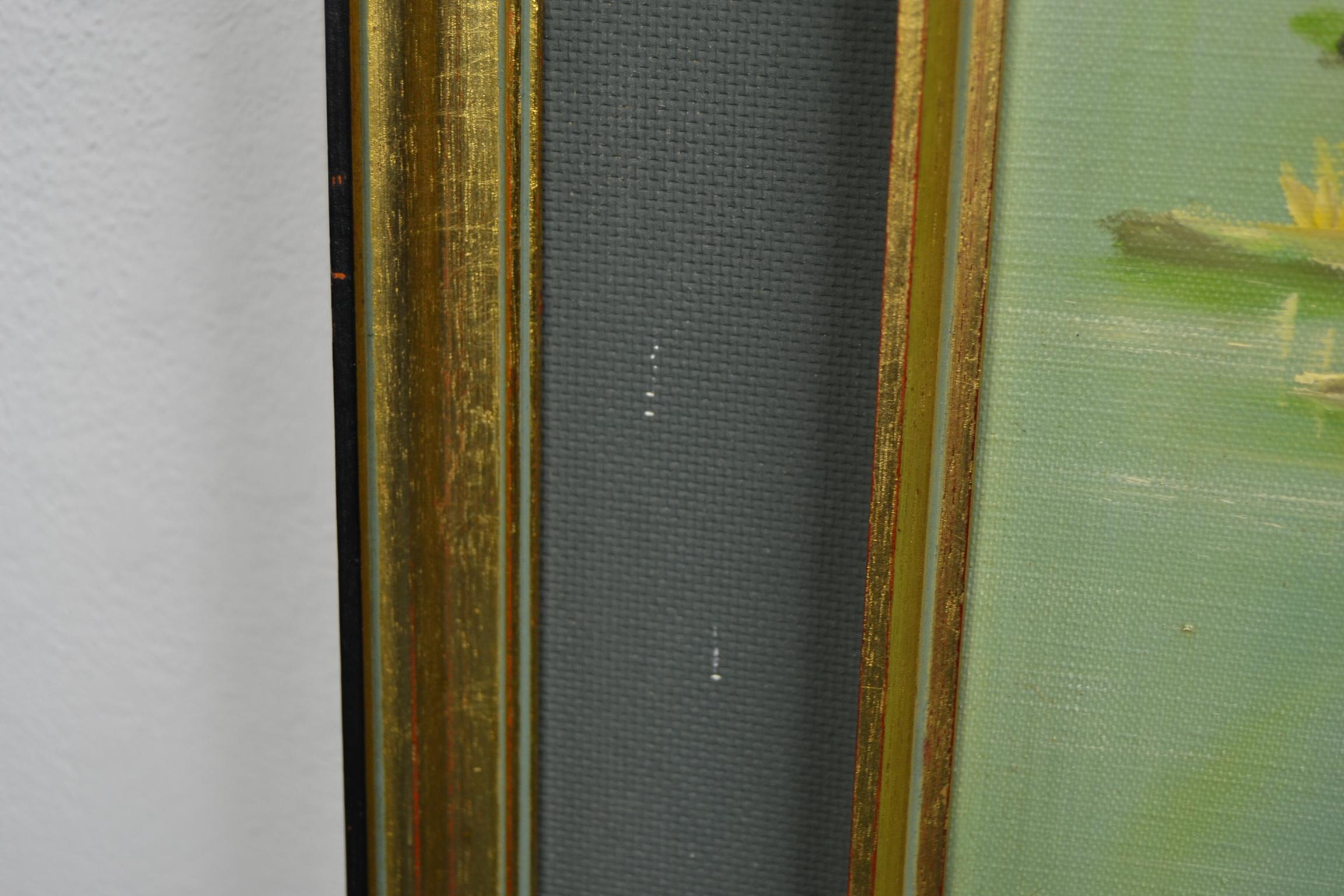 Framed Flamingo Painting, Late 20th Century 8