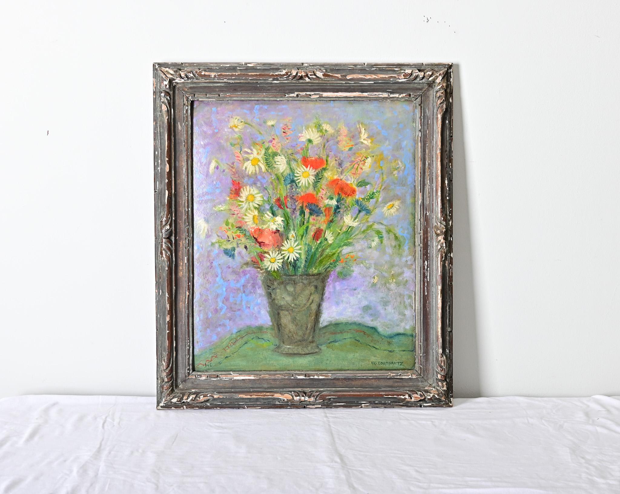 Other Framed Floral Still Life, Signed Coroyantz For Sale