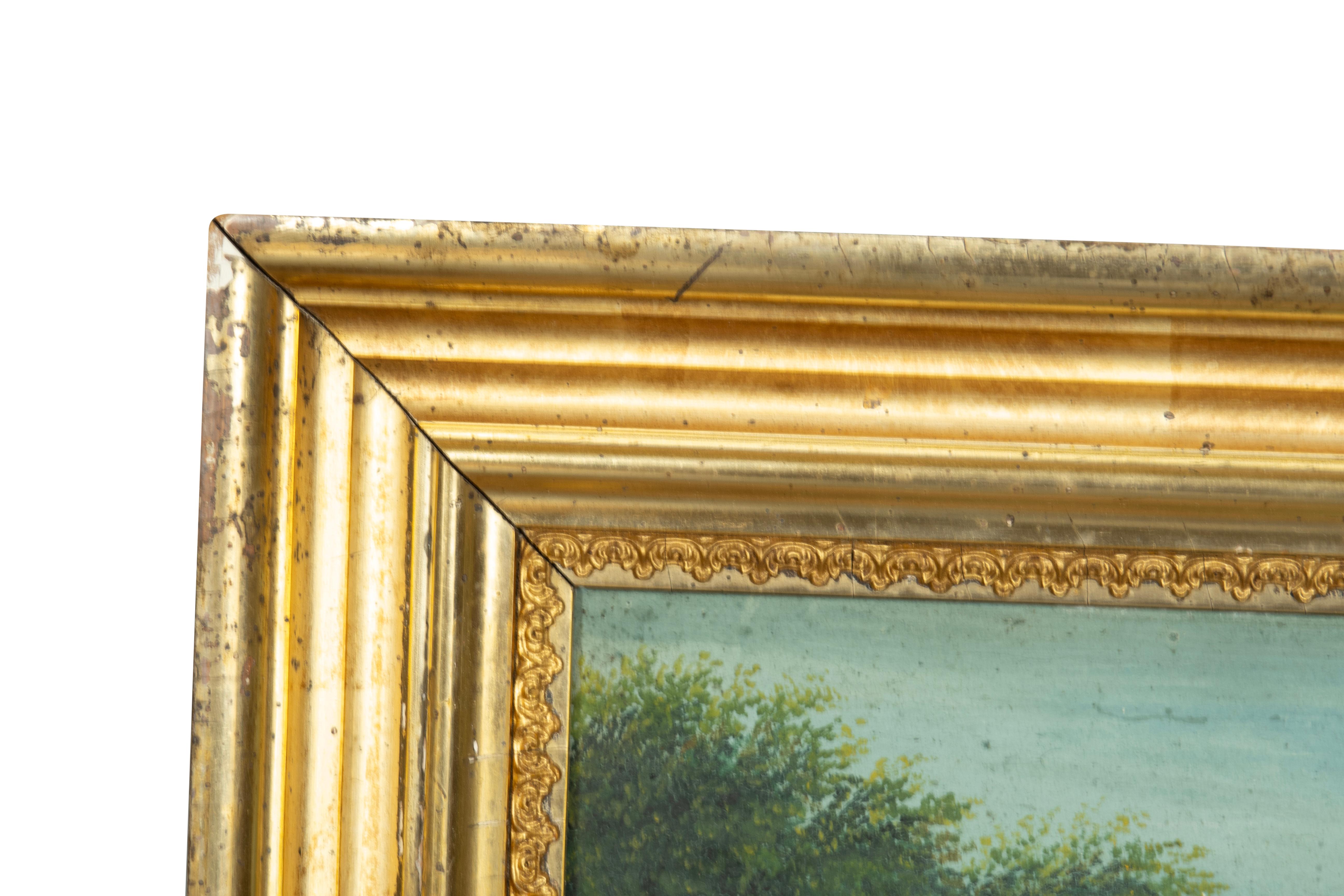 Pintura folclórica enmarcada de gallinas 2