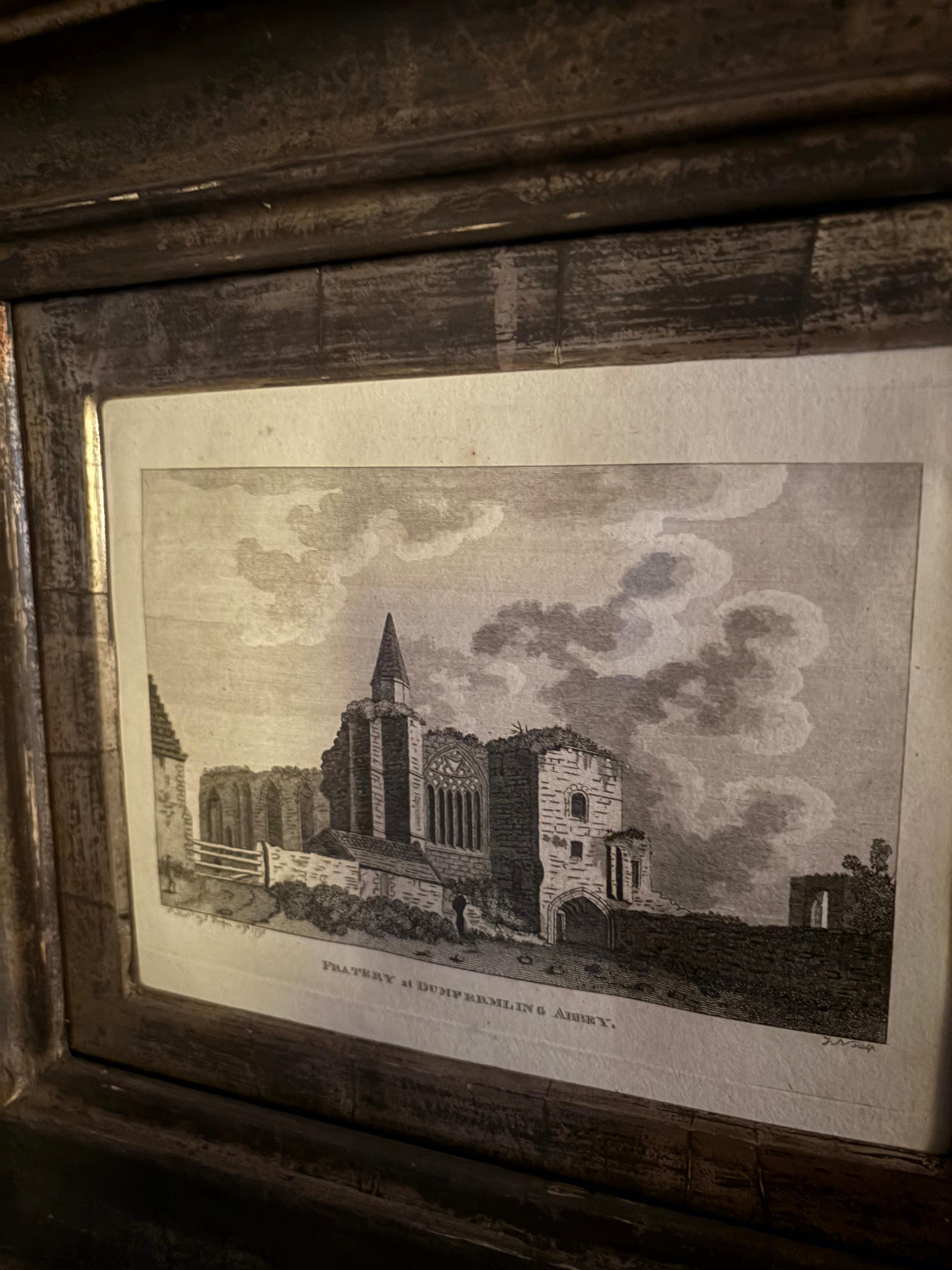 Allemand Gravure encadrée 