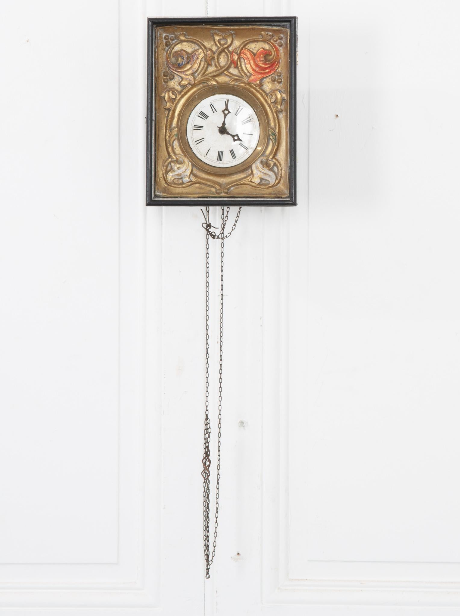 Other Framed German Black Forest 19th Century Clock For Sale