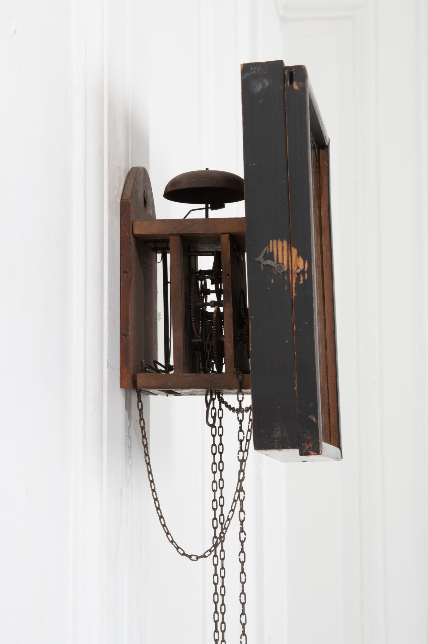 Framed German Black Forest 19th Century Clock In Good Condition In Baton Rouge, LA