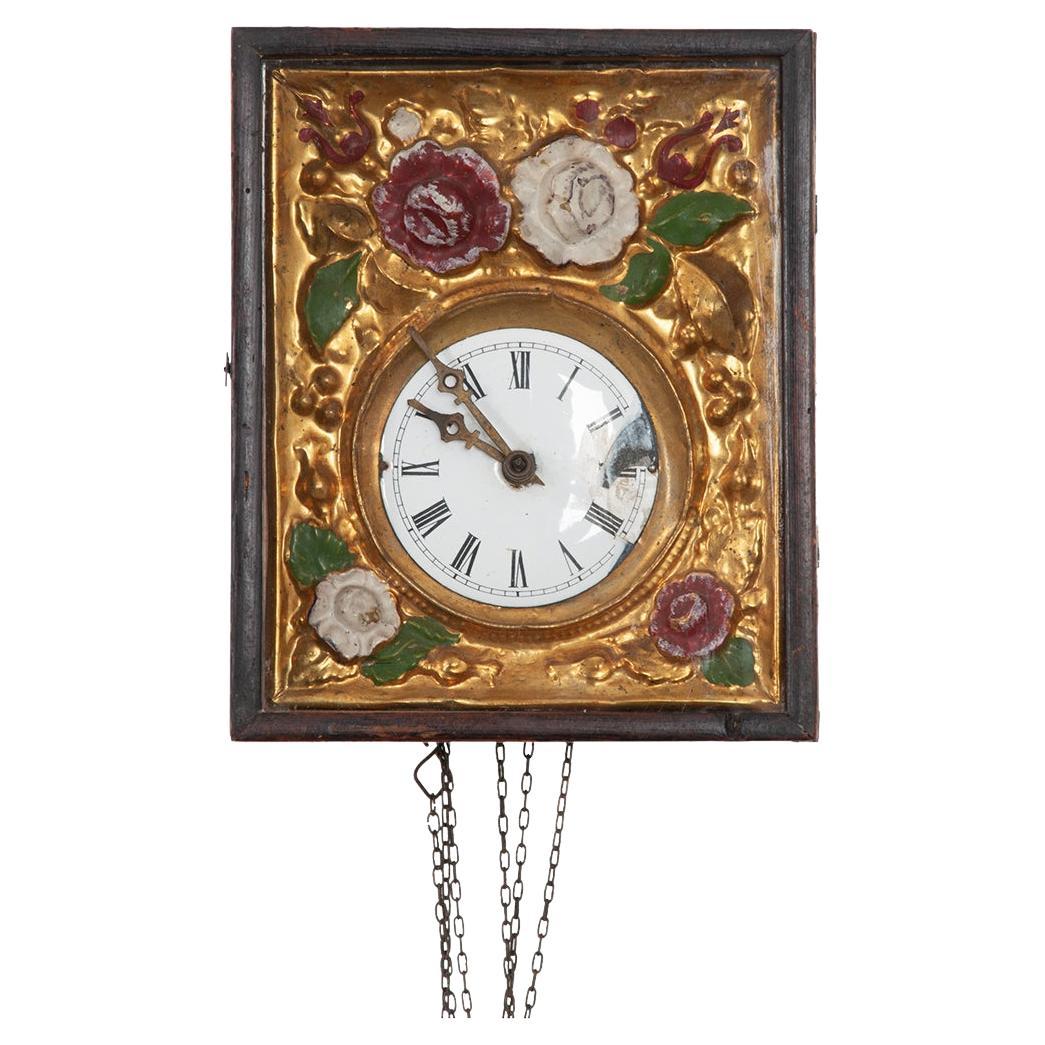 Gerahmte französische Uhr aus dem 19. Jahrhundert im Angebot