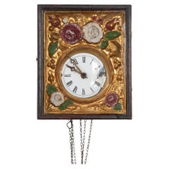 Reloj alemán enmarcado Black Forest del siglo XIX