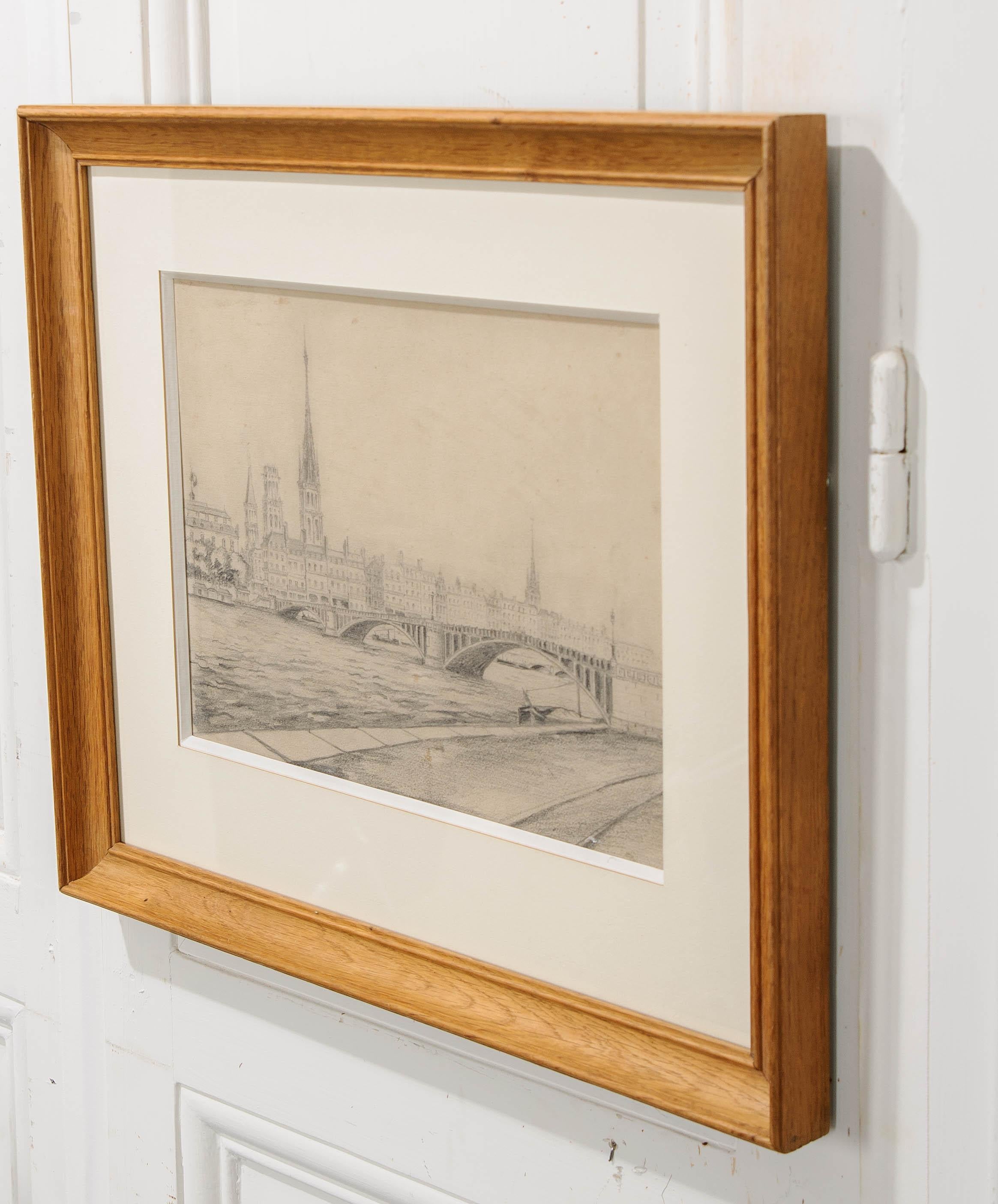 framed architectural drawings