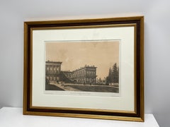 Framed French Copper Print Palais Pitti Cote Jardins De Boboli, Florence, Italy