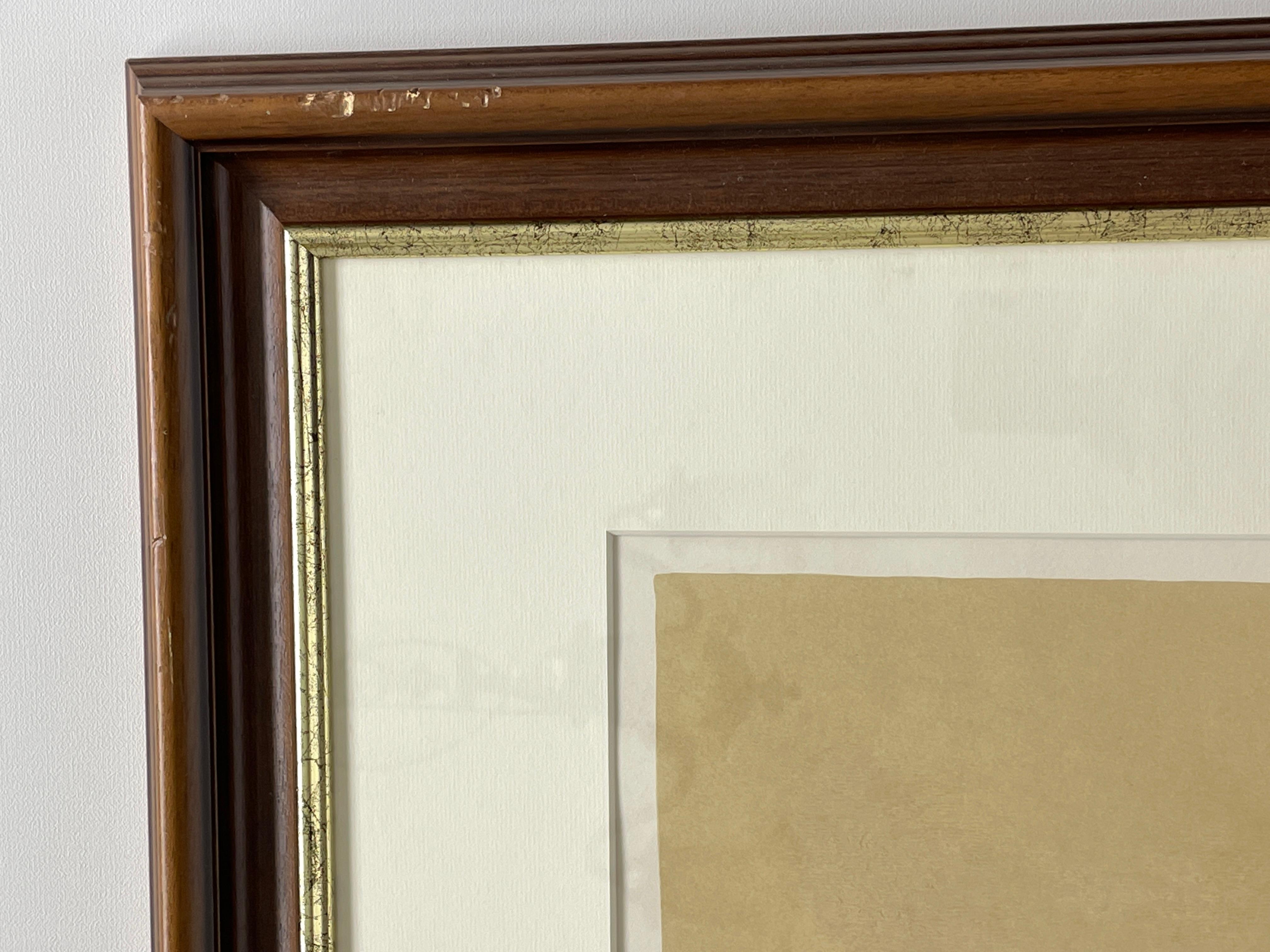 Framed French Copper Print Place Santa Trinita, Florence, Italy In Good Condition For Sale In Nuernberg, DE