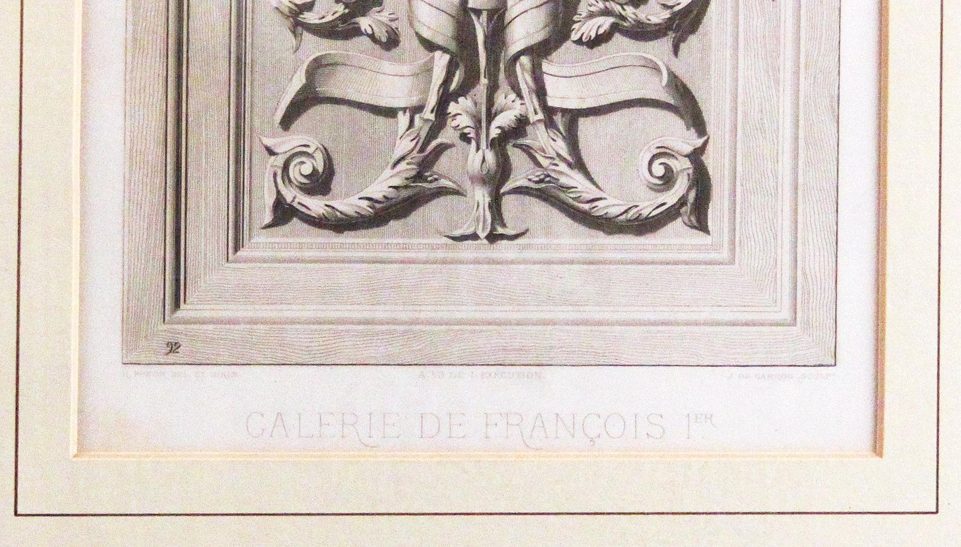 Framed French Gresaille Decorative Engravings 3