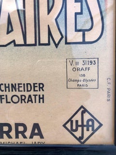 Framed French Movie Poster, 1940 German Comedy 'Le Paradis Des Célibataires'