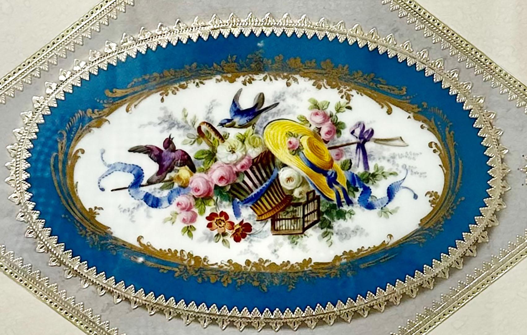 Early 19th Century Framed French Porcelain Fragment For Sale