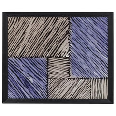 Framed Geometric Mid-Century Textured Color Block Print