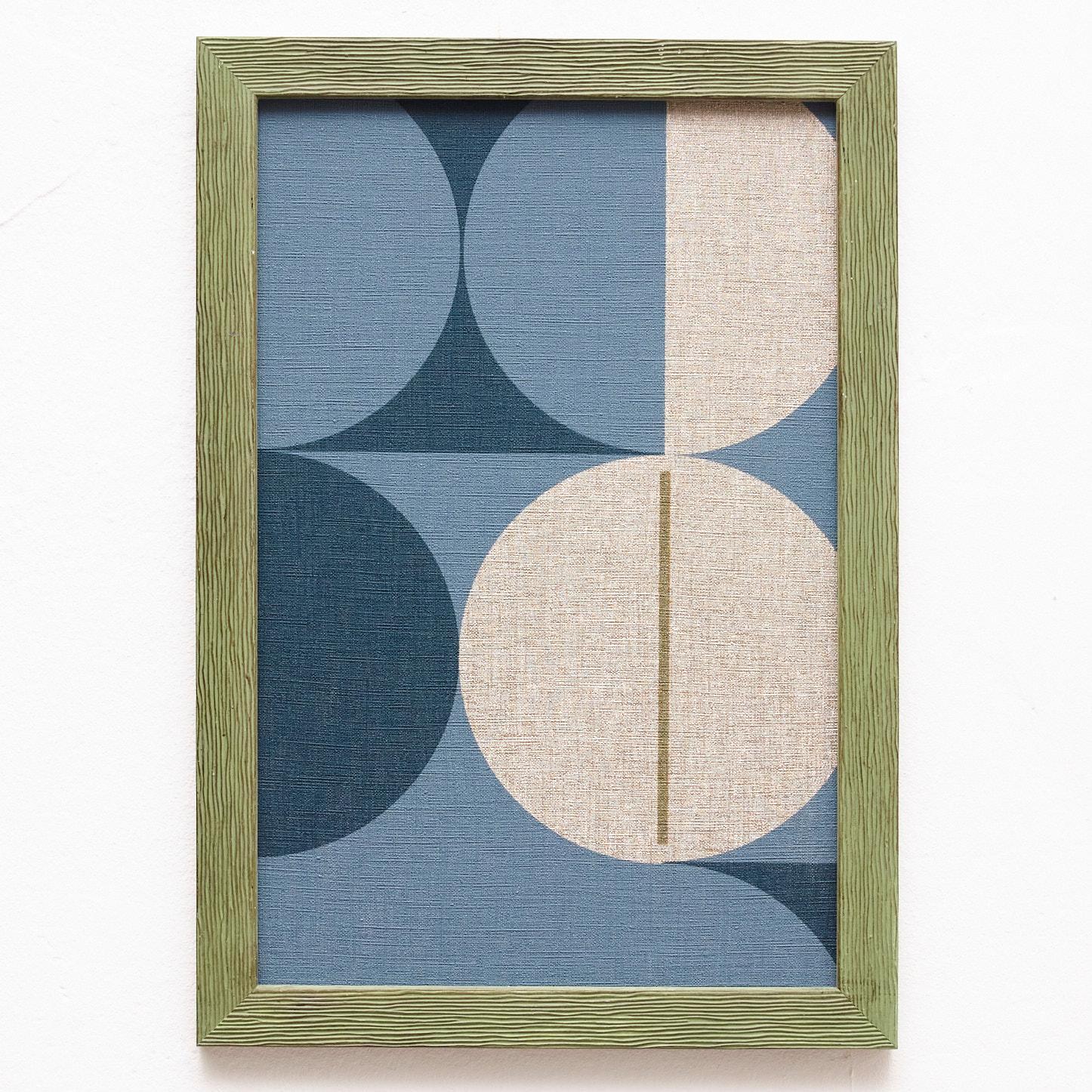Framed Geometric Painted, circa 1970 In Good Condition For Sale In Barcelona, ES