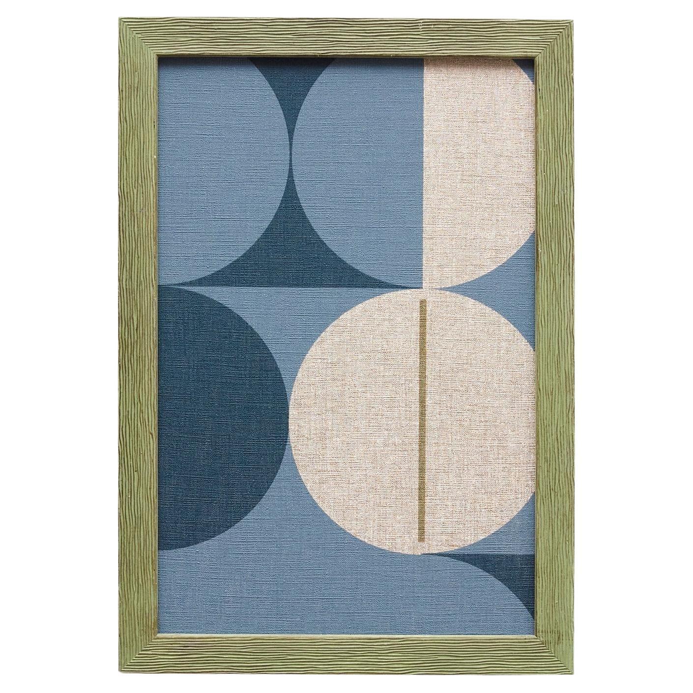 Framed Geometric Painted, circa 1970 For Sale