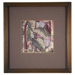 Framed Ginevra Tarabusi Original Abstract Artwork, Mixed Media