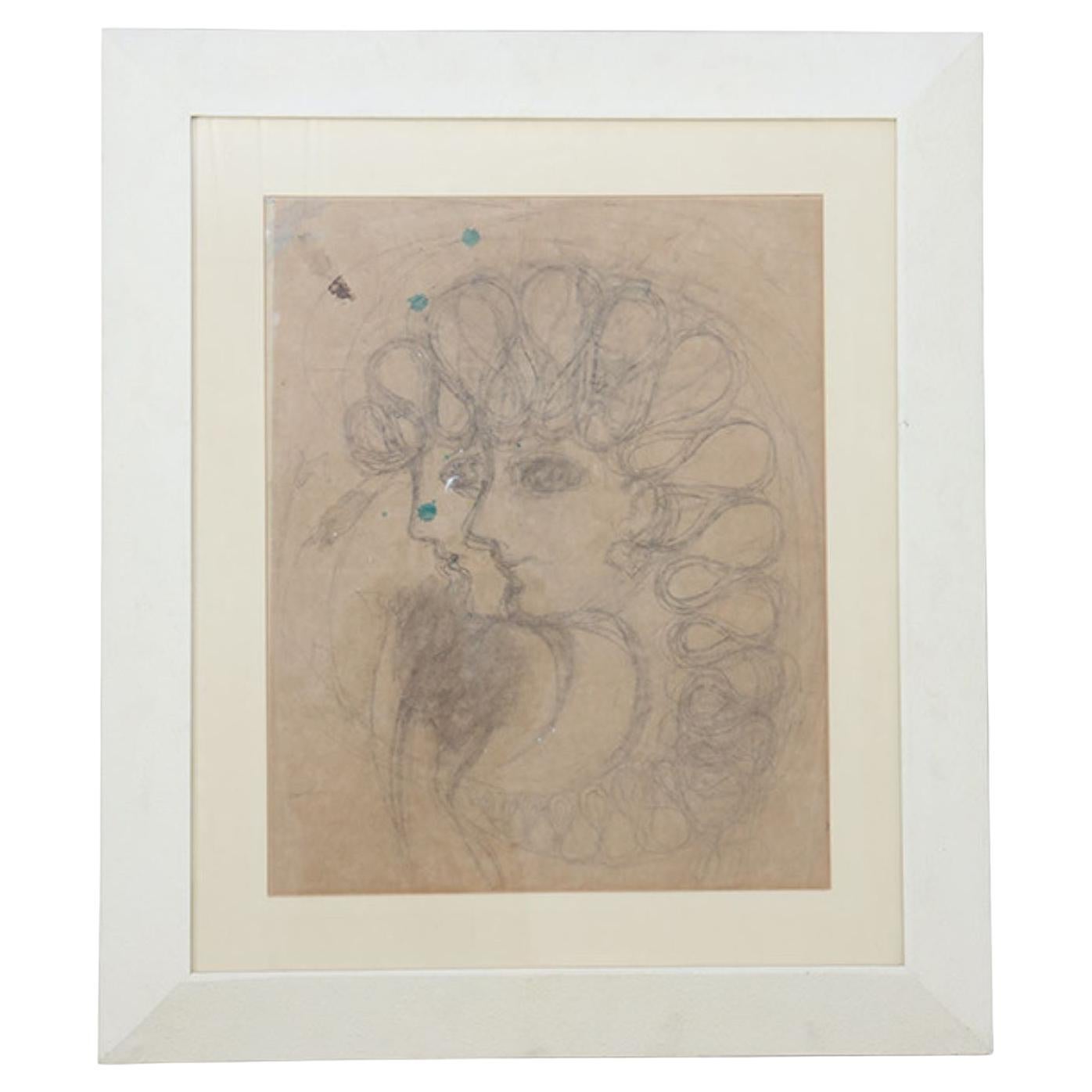 Disegno di Gio Ponti incorniciato