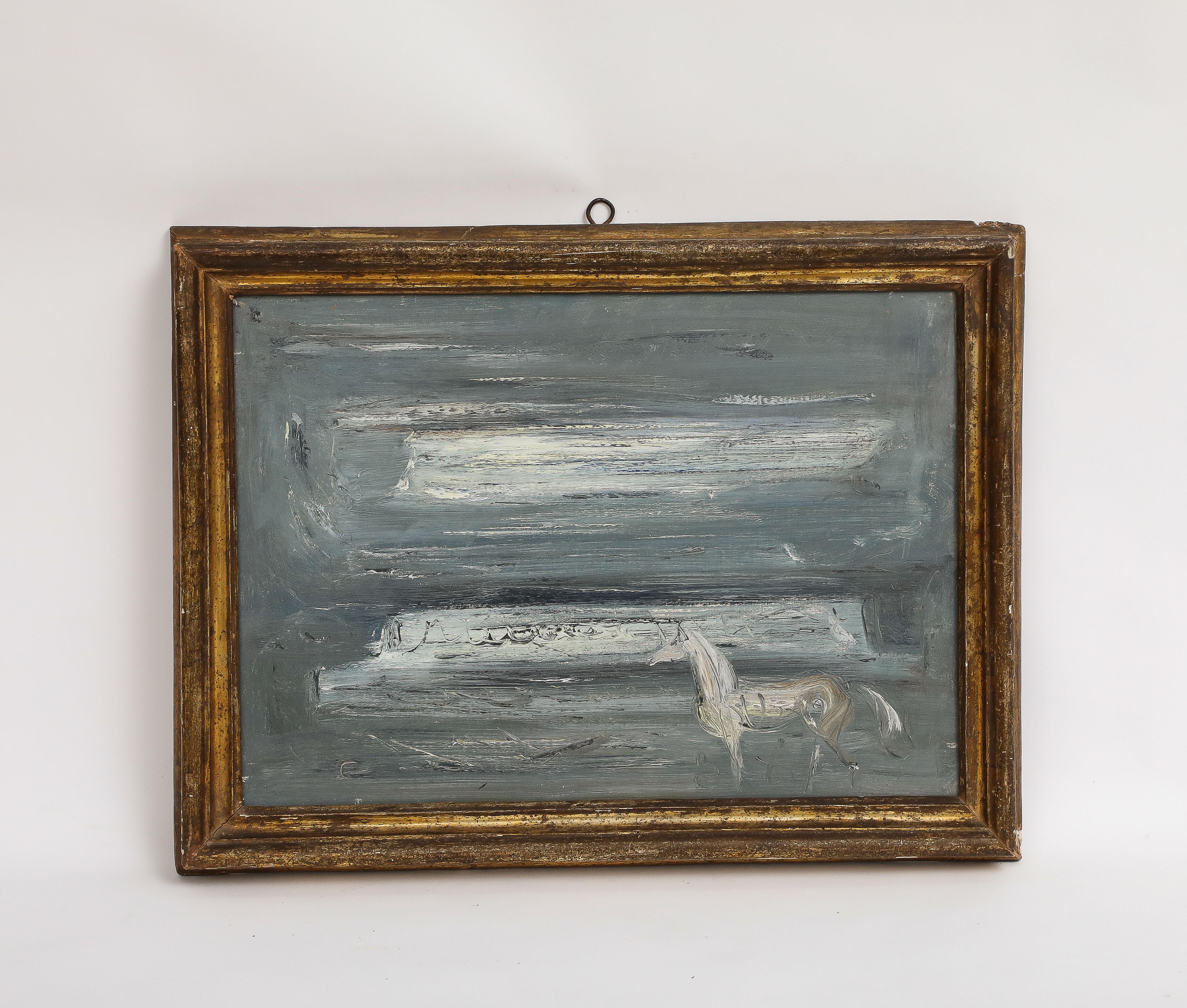 Midcentury Italian painting by Giovanni Stradone (1911-1981), 