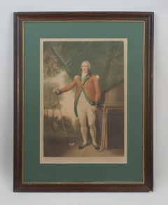 Framed Golf Mezzotint, Henry Callender Esq.