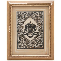 Framed Handcut Heraldic Shield Design