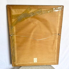 Framed Hand Painted Nude Woman on Black Velvet