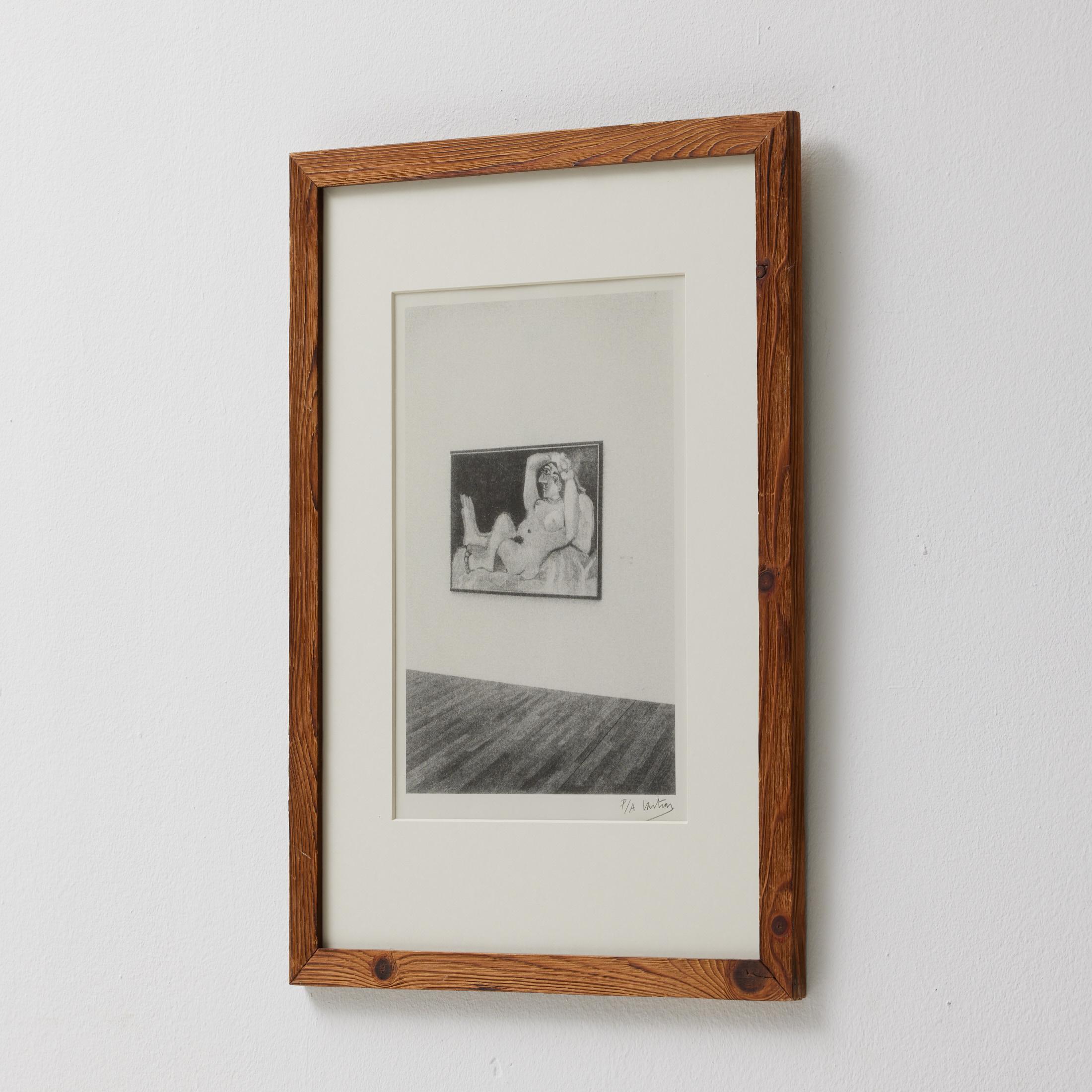 Lithographie « Le musée » signée à la main par Vastian en vente 7