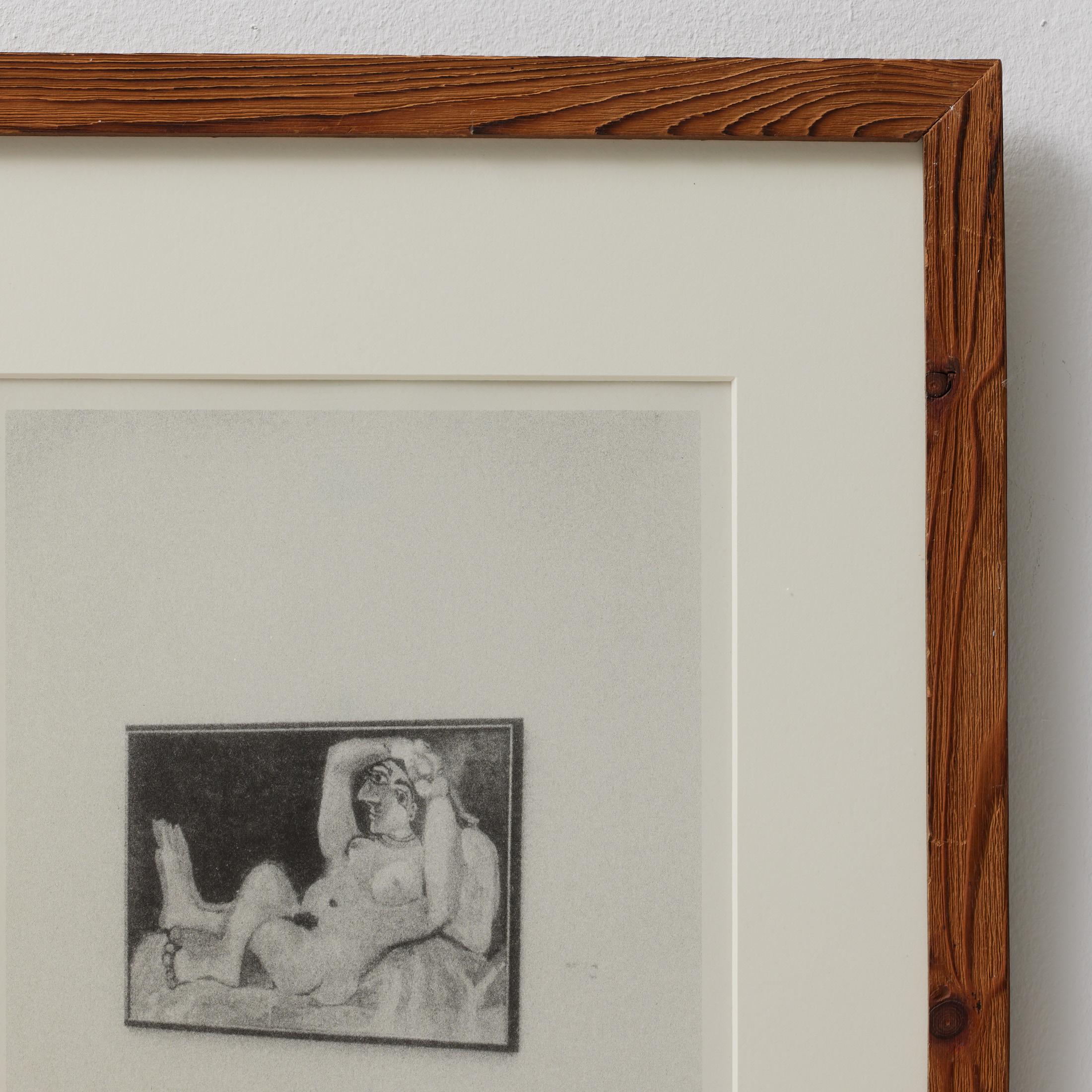 Espagnol Lithographie « Le musée » signée à la main par Vastian en vente