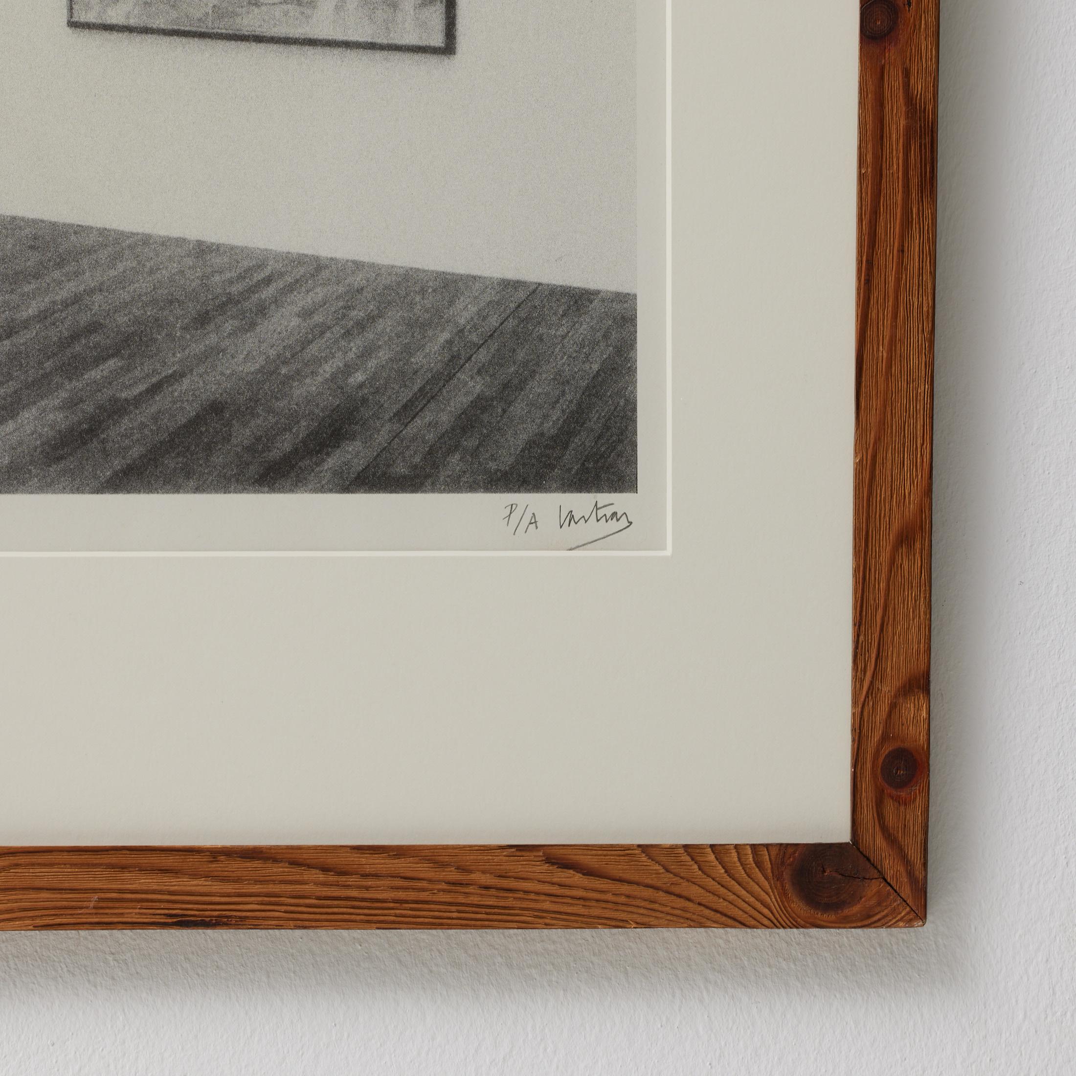 Lithographie « Le musée » signée à la main par Vastian Bon état - En vente à Barcelona, Barcelona