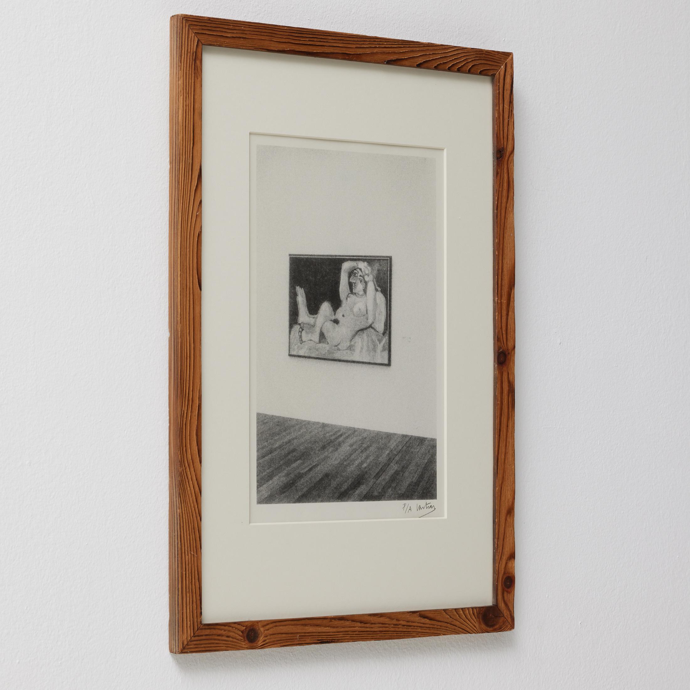 XXIe siècle et contemporain Lithographie « Le musée » signée à la main par Vastian en vente