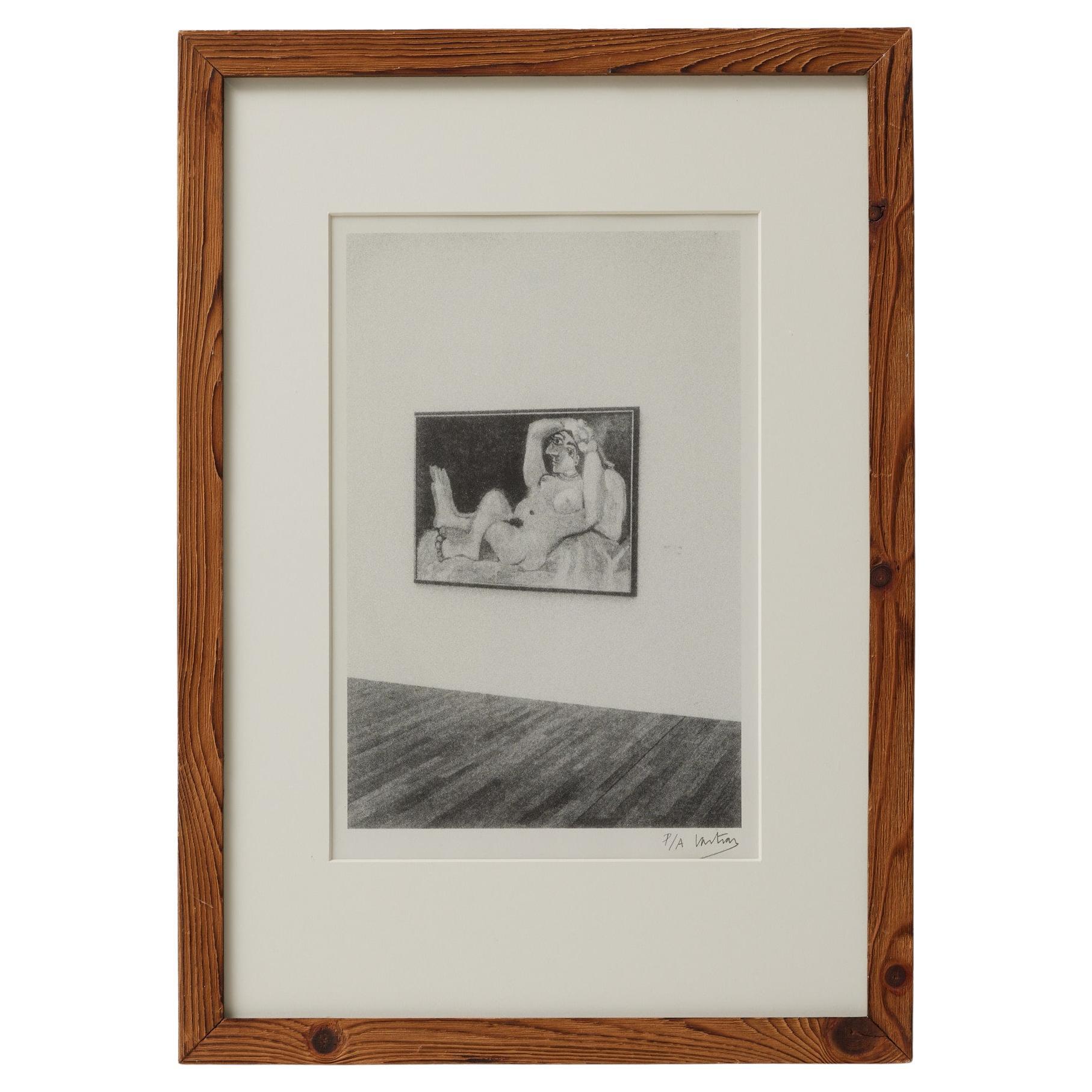 Lithographie « Le musée » signée à la main par Vastian