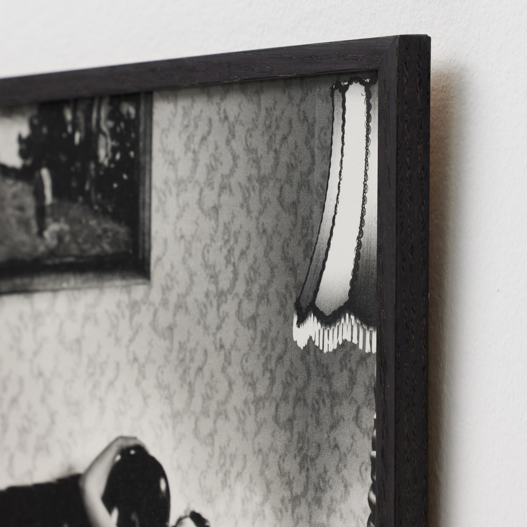 Framed Helmut Newton Black and White Photography - Iconic Nude, 1980s For Sale 3