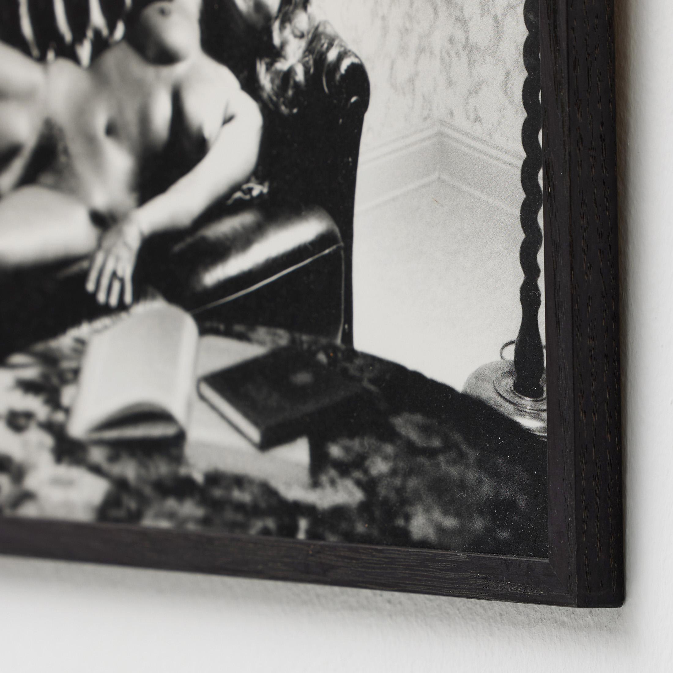 Framed Helmut Newton Black and White Photography - Iconic Nude, 1980s For Sale 4