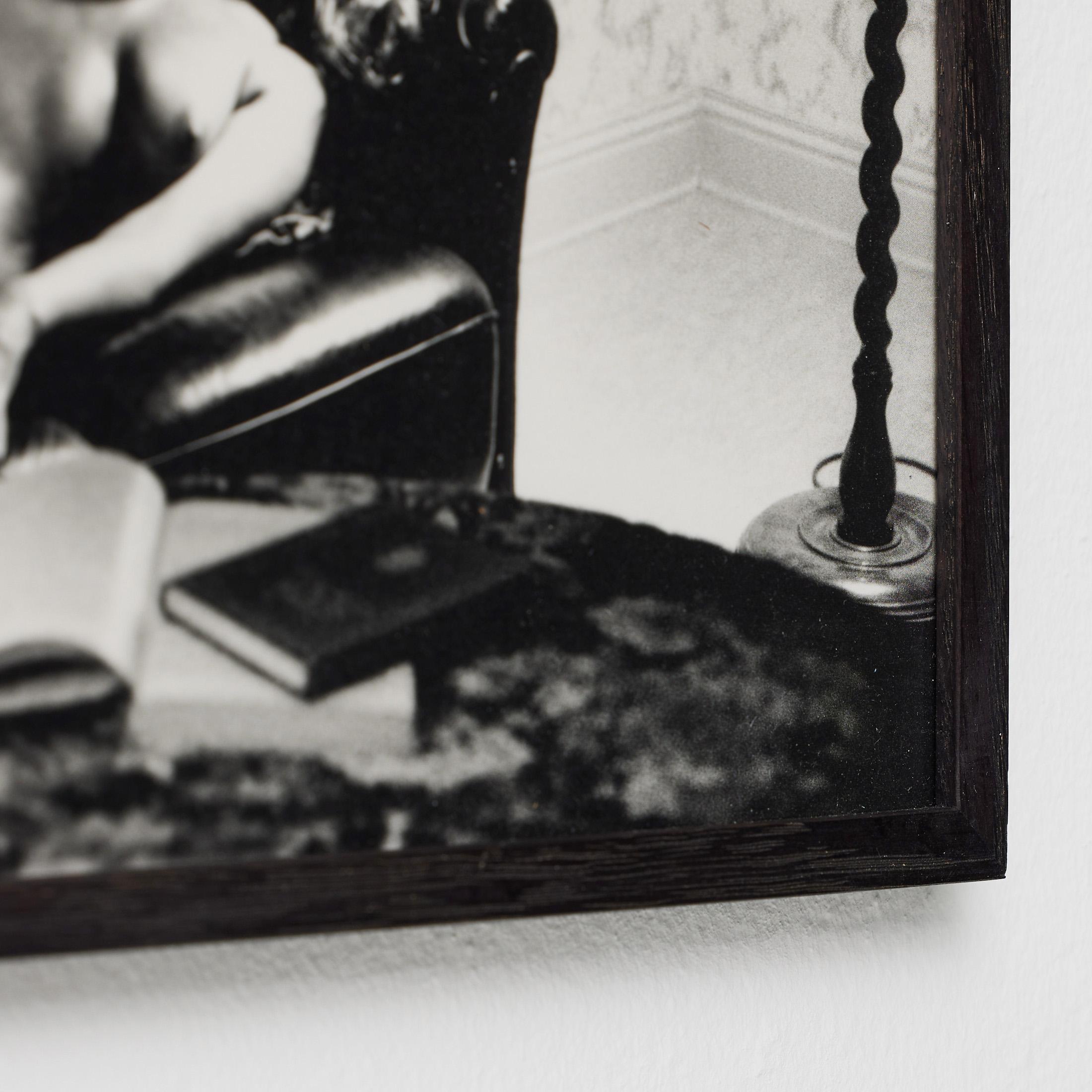Paper Framed Helmut Newton Black and White Photography - Iconic Nude, 1980s For Sale