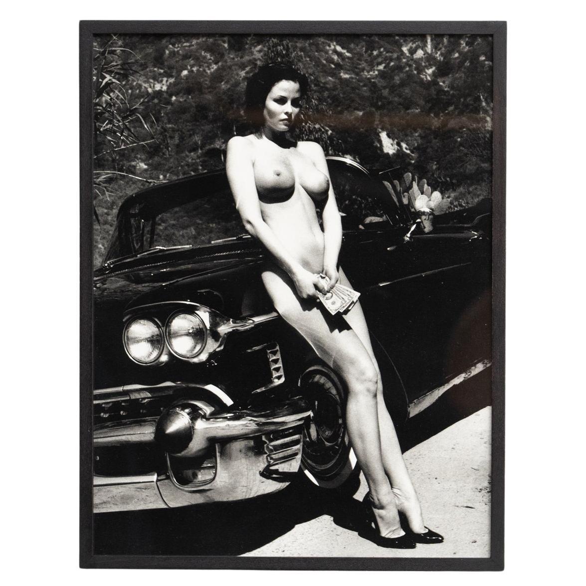 Fotografia in bianco e nero di Helmut Newton incorniciata - Nudo iconico, 1987