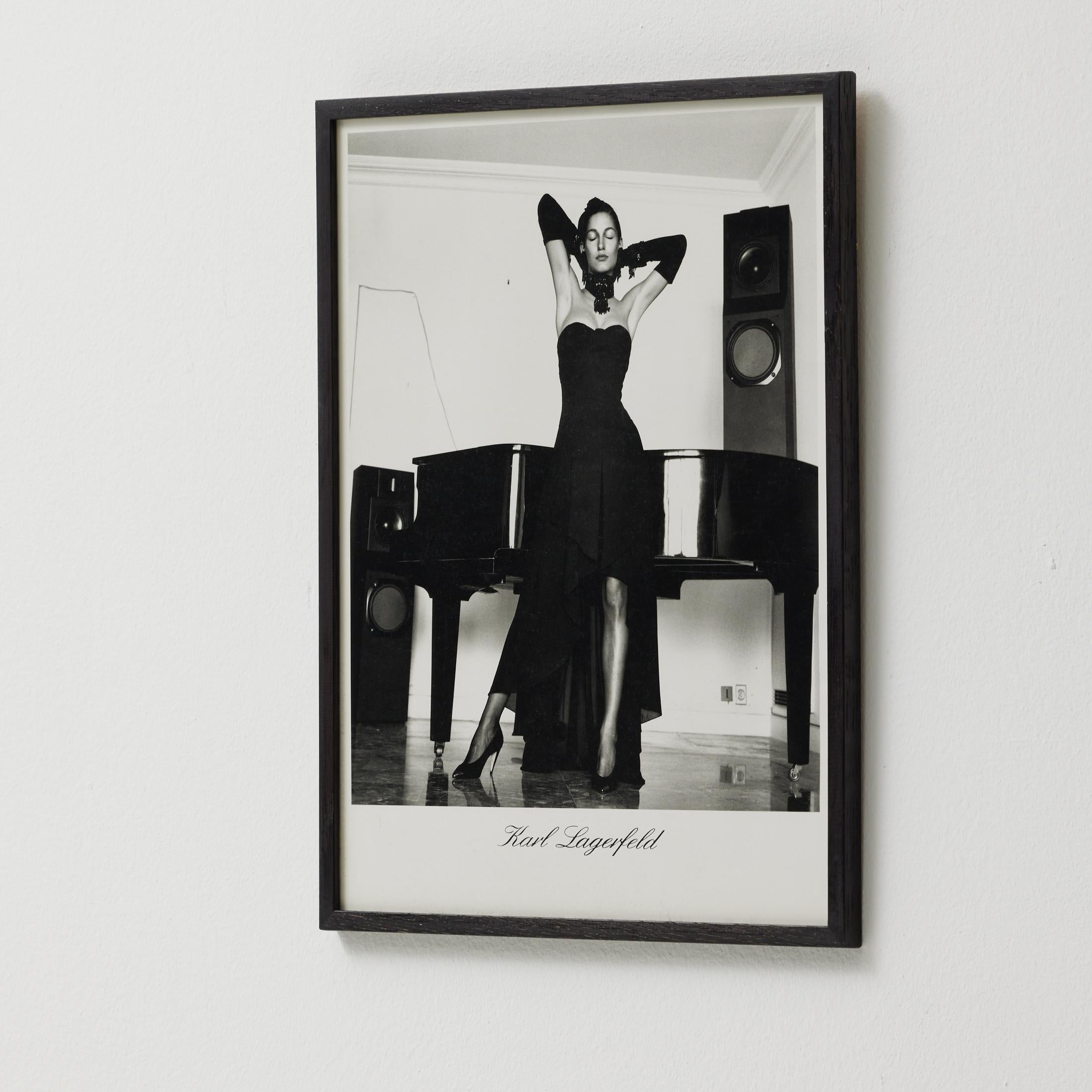 Framed Helmut Newton Black and White Photography - Karl Lagerfeld For Sale 3