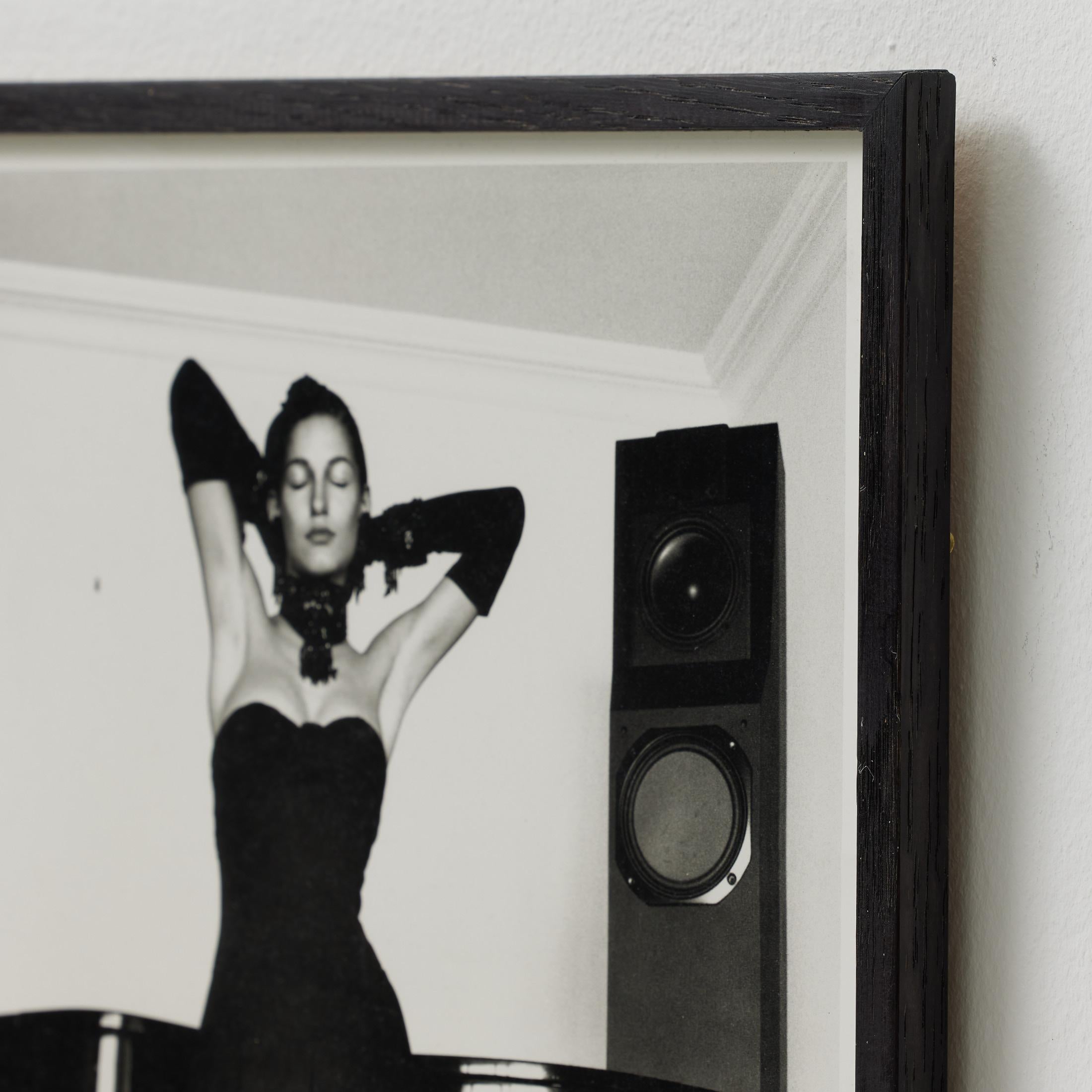 Framed Helmut Newton Black and White Photography - Karl Lagerfeld For Sale 4
