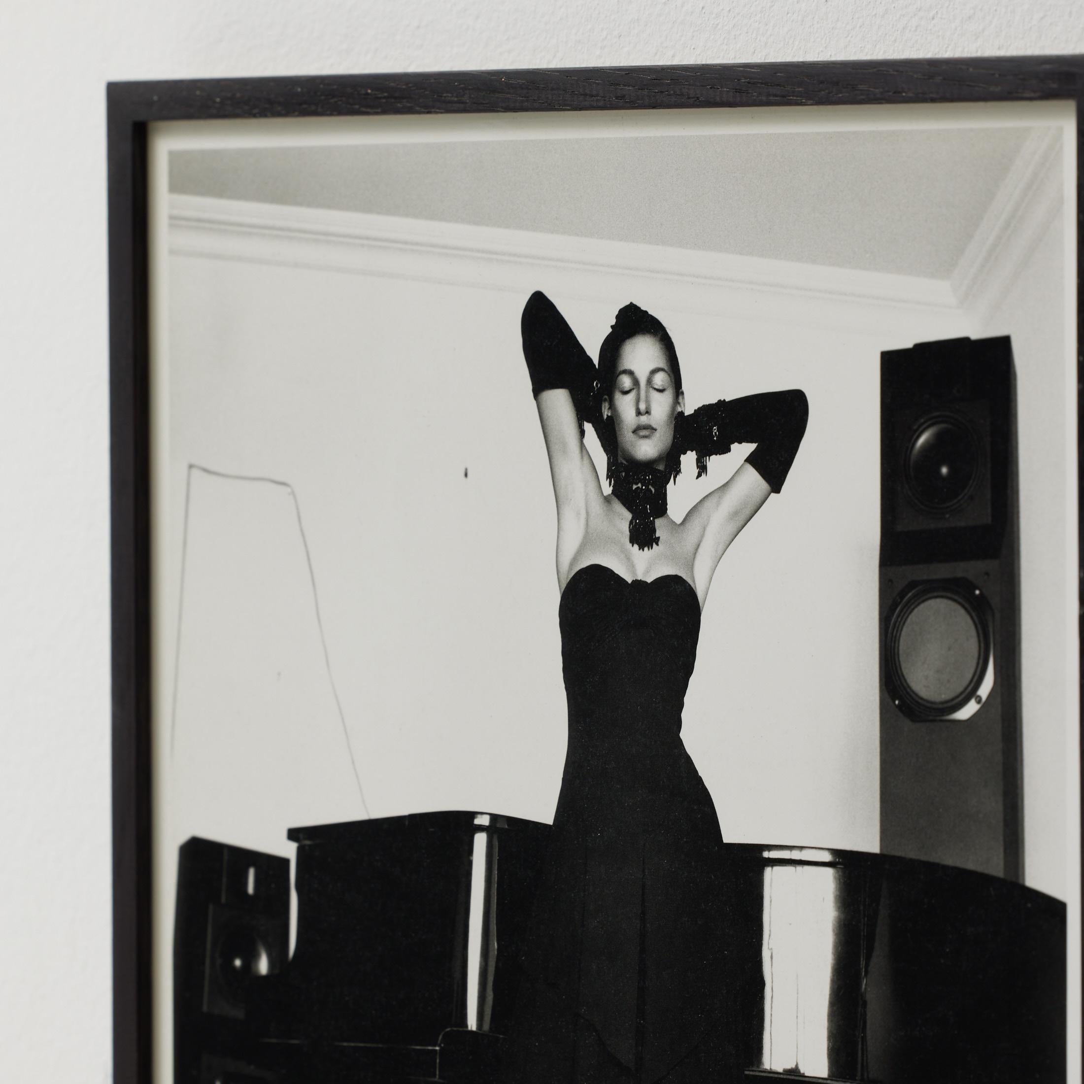 Framed Helmut Newton Black and White Photography - Karl Lagerfeld For Sale 5