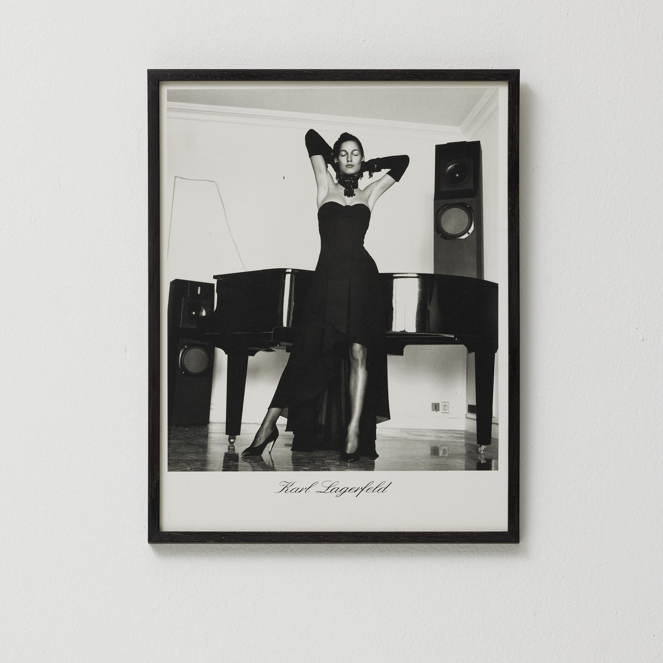 Framed Black and White Photograph of Karl Lagerfeld by Helmut Newton, Published in Newton's Illustrated, 1980s

Own a piece of fashion and photographic history with this framed black and white photograph of Karl Lagerfeld, taken by the legendary