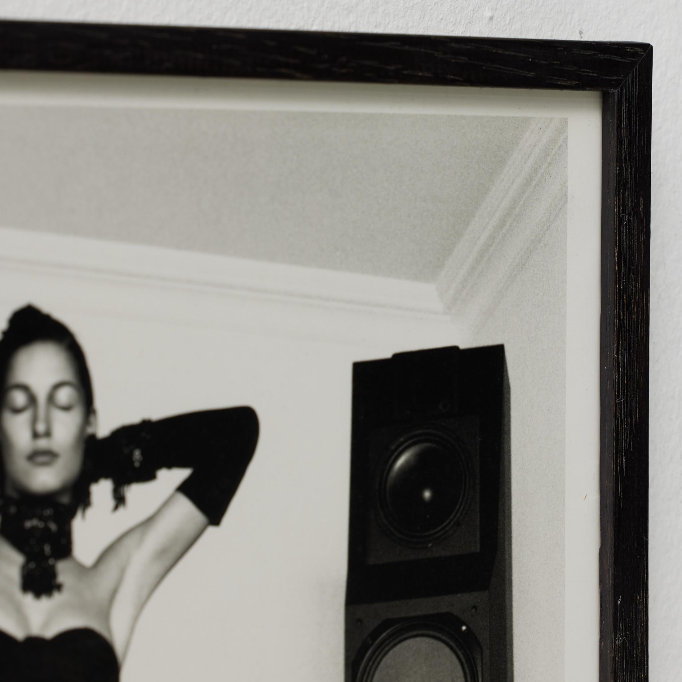 Framed Helmut Newton Black and White Photography - Karl Lagerfeld For Sale 1