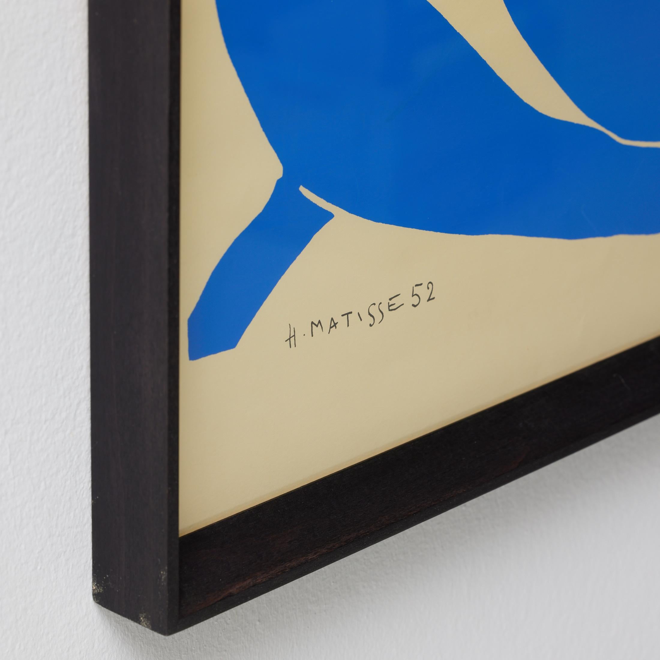 Framed Henri Matisse Cut Out Blue Lithograph Nu Bleu, 1970 For Sale 3