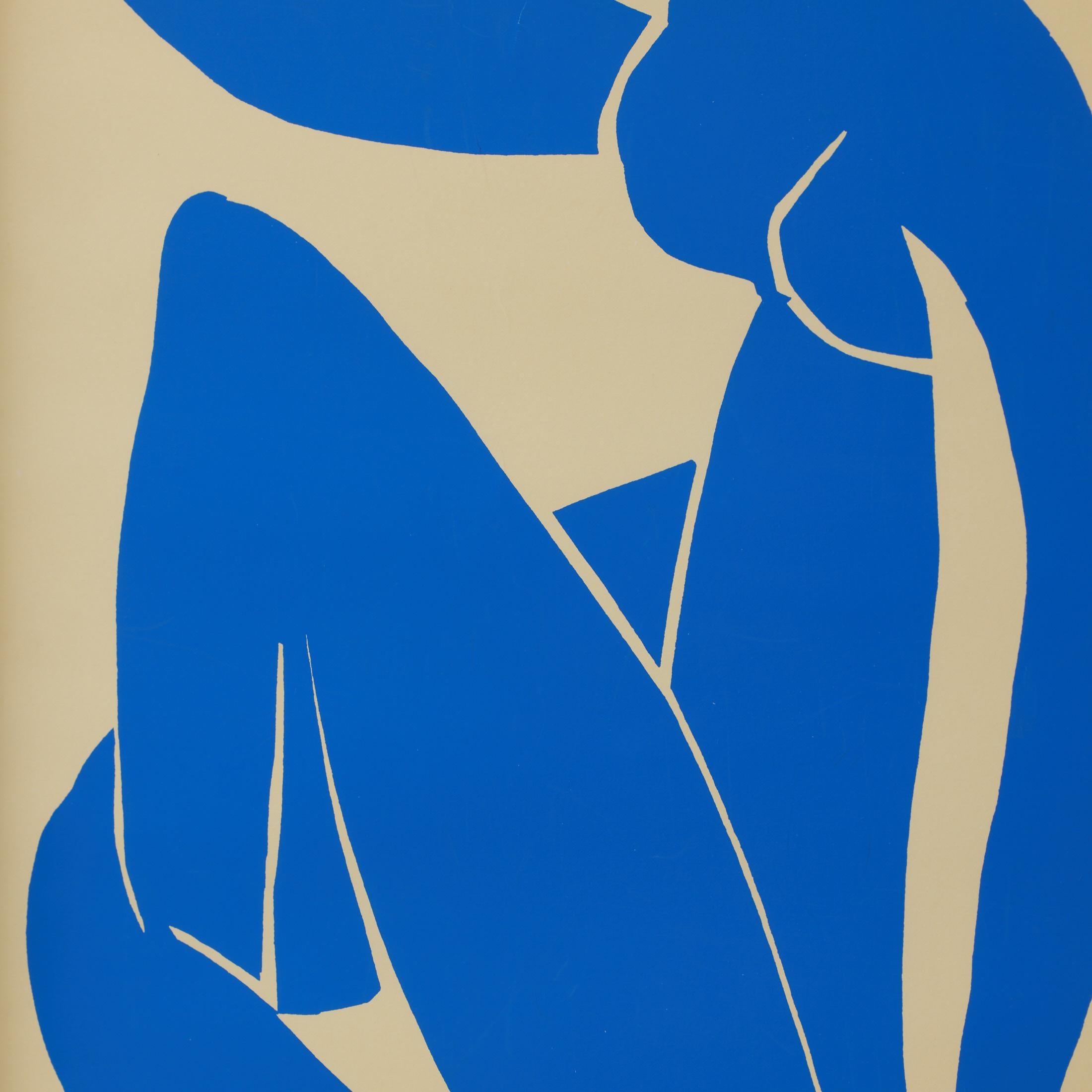Framed Henri Matisse Cut Out Blue Lithograph Nu Bleu, 1970 For Sale 11