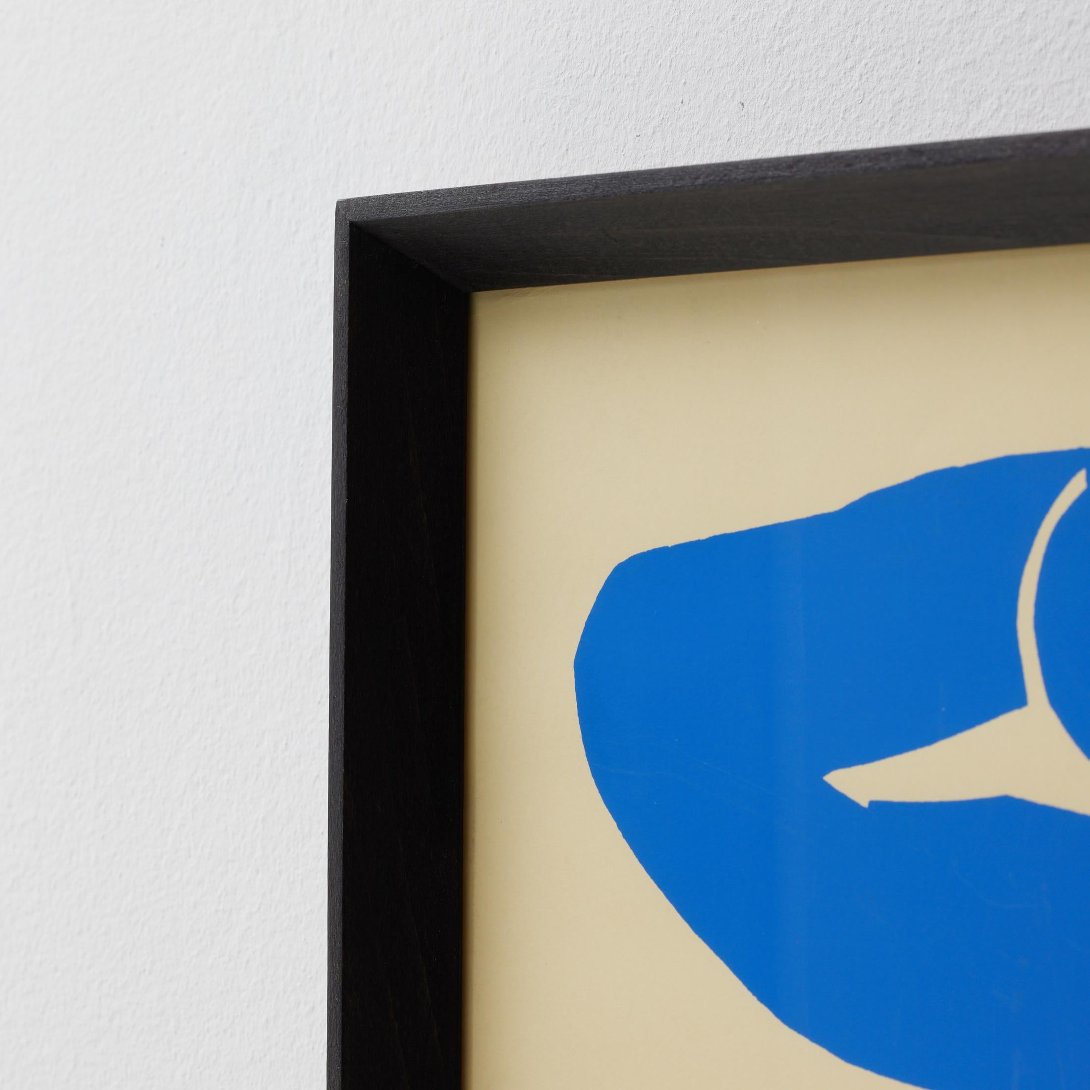 Framed Henri Matisse Cut Out Blue Lithograph Nu Bleu, 1970 In Good Condition For Sale In Barcelona, Barcelona