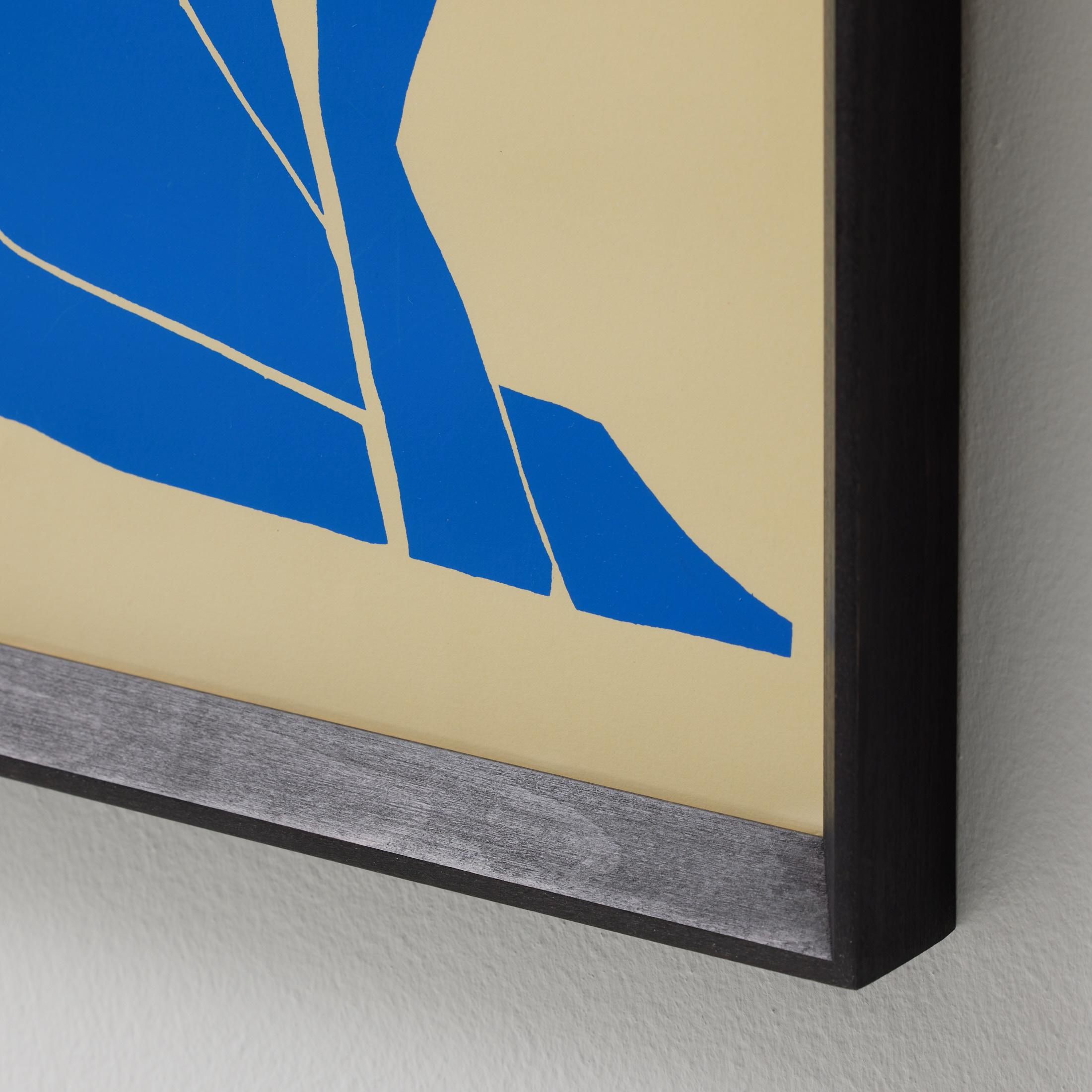Paper Framed Henri Matisse Cut Out Blue Lithograph Nu Bleu, 1970 For Sale
