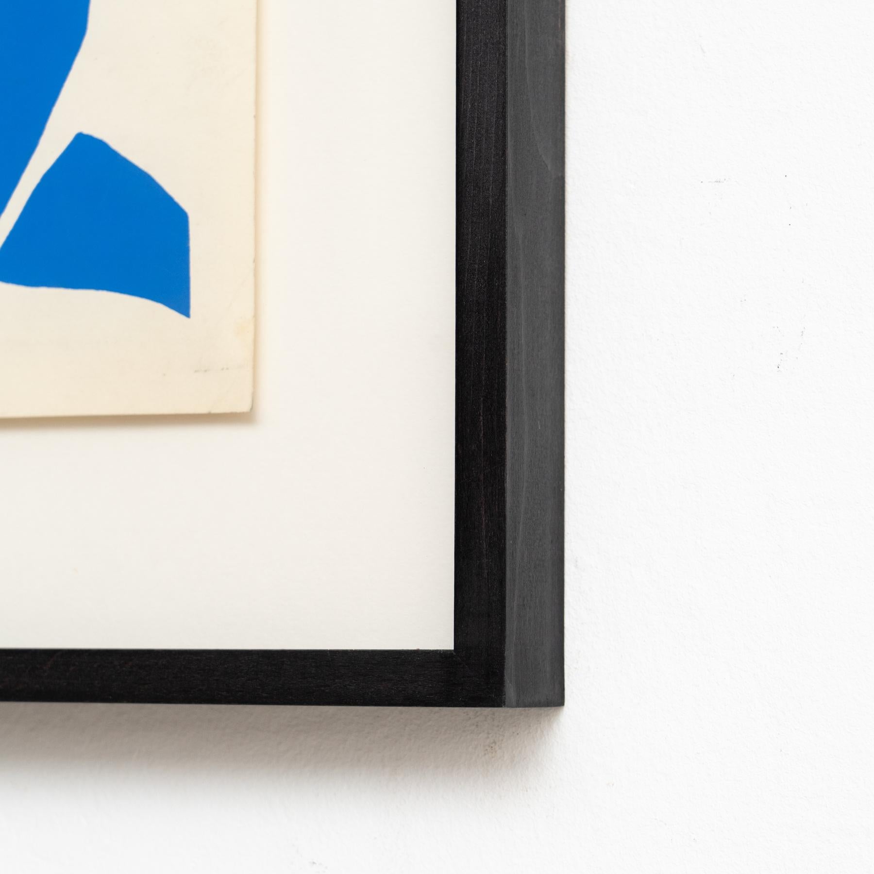 Framed Henri Matisse Cut Out Blue Lithograph Nu Bleu I, 1970 For Sale 4
